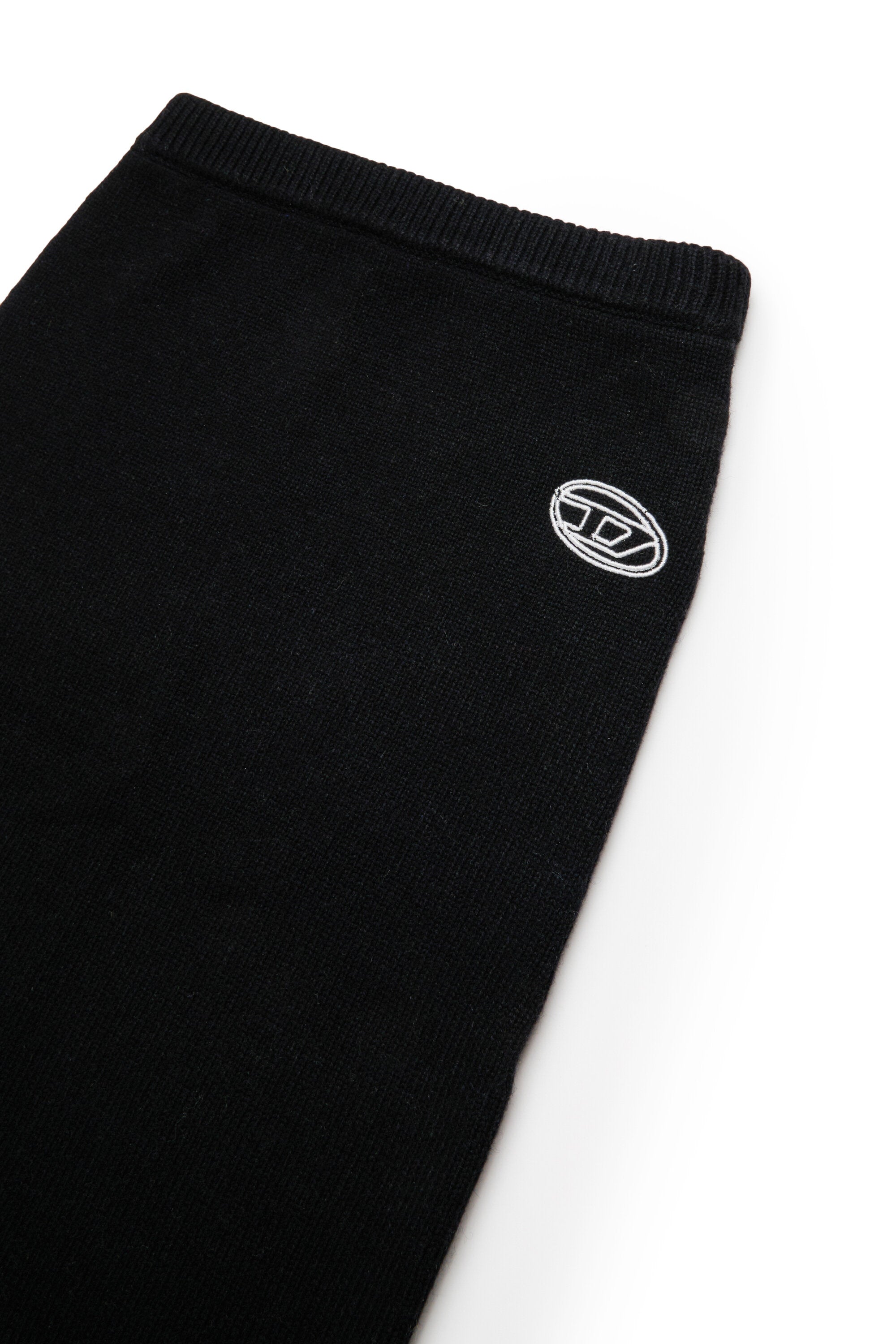 Falda midi de punto con mezcla de lana y cachemira