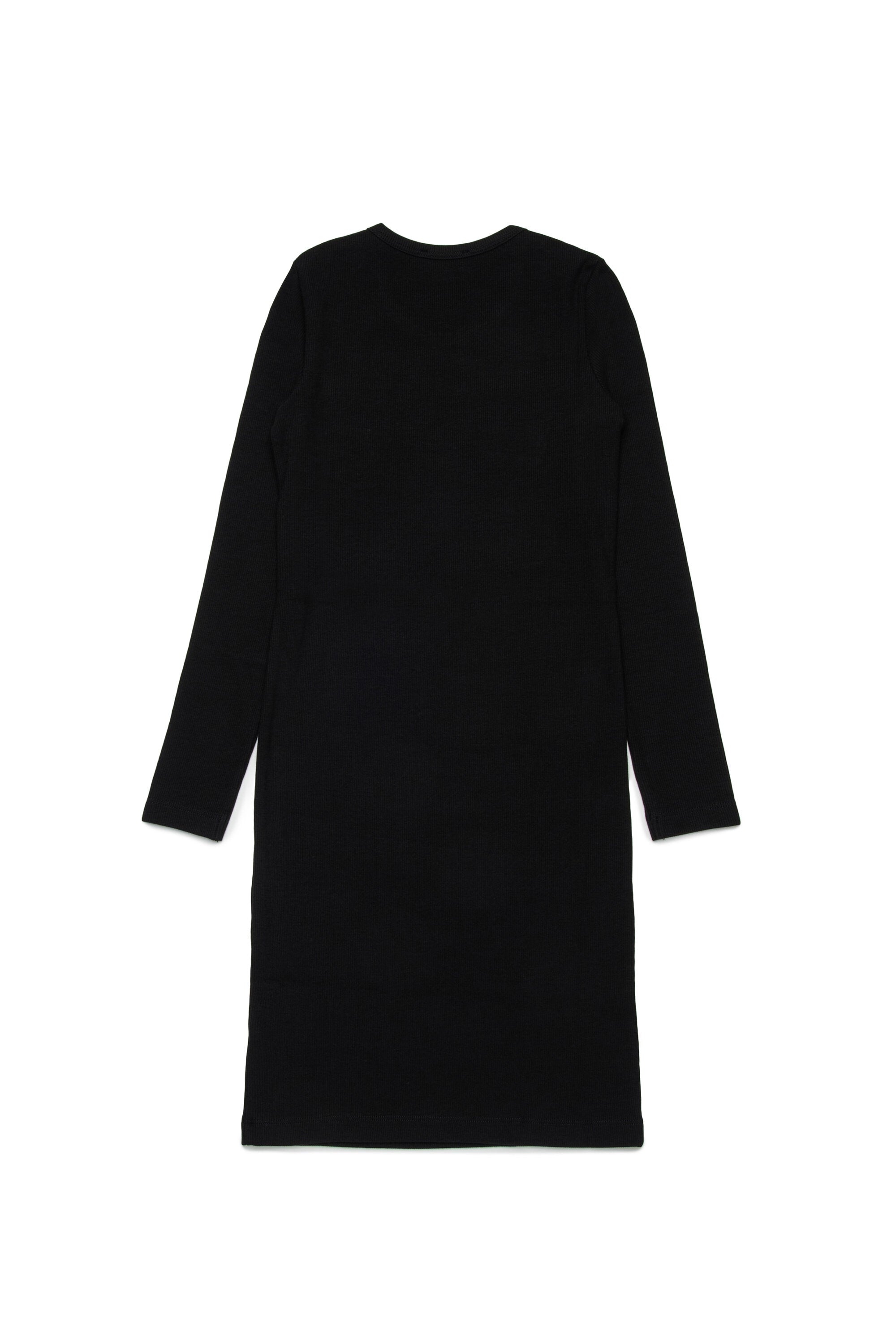 Stretch cotton ribbed sheath dress