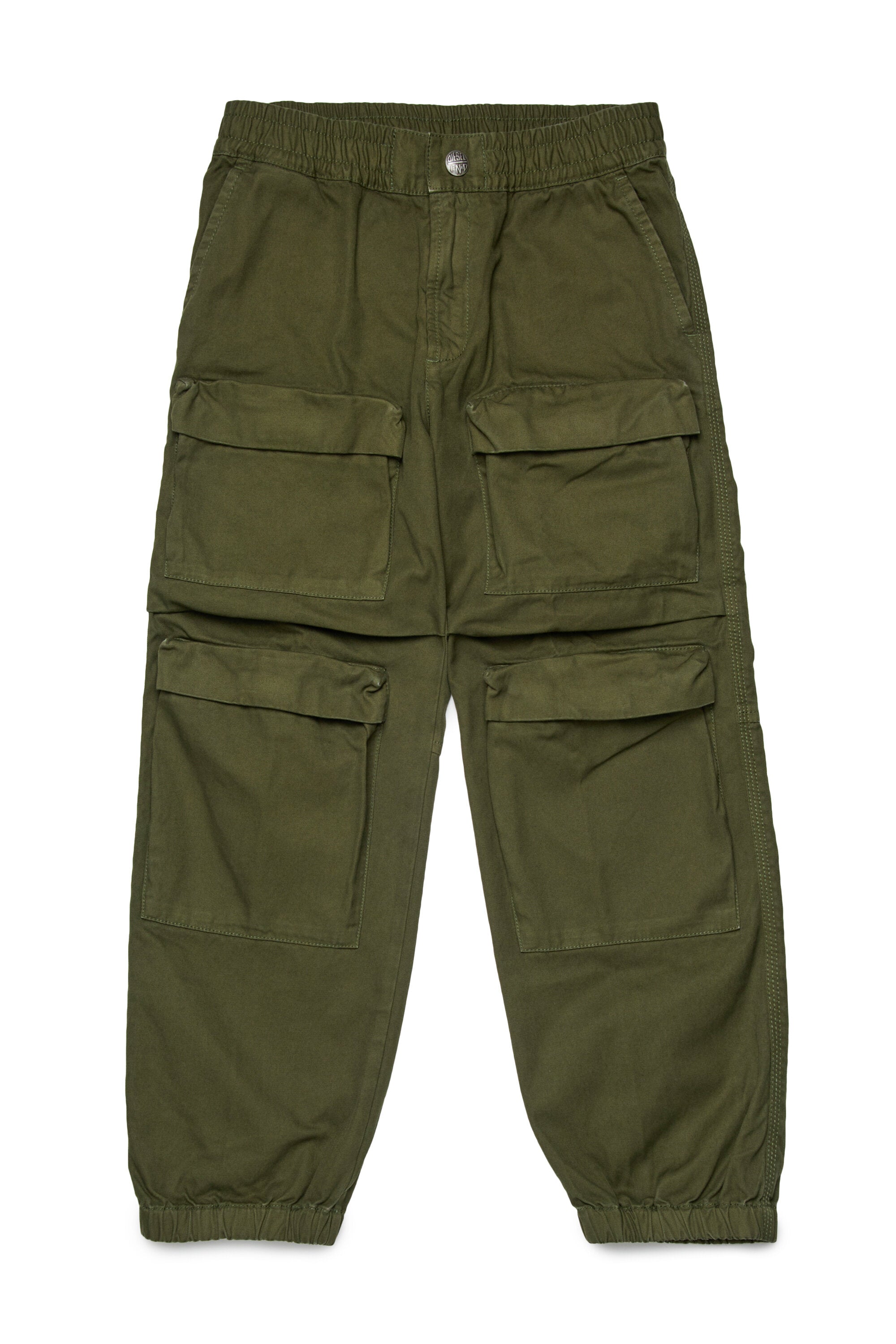 Pantalones cargo de gabardina