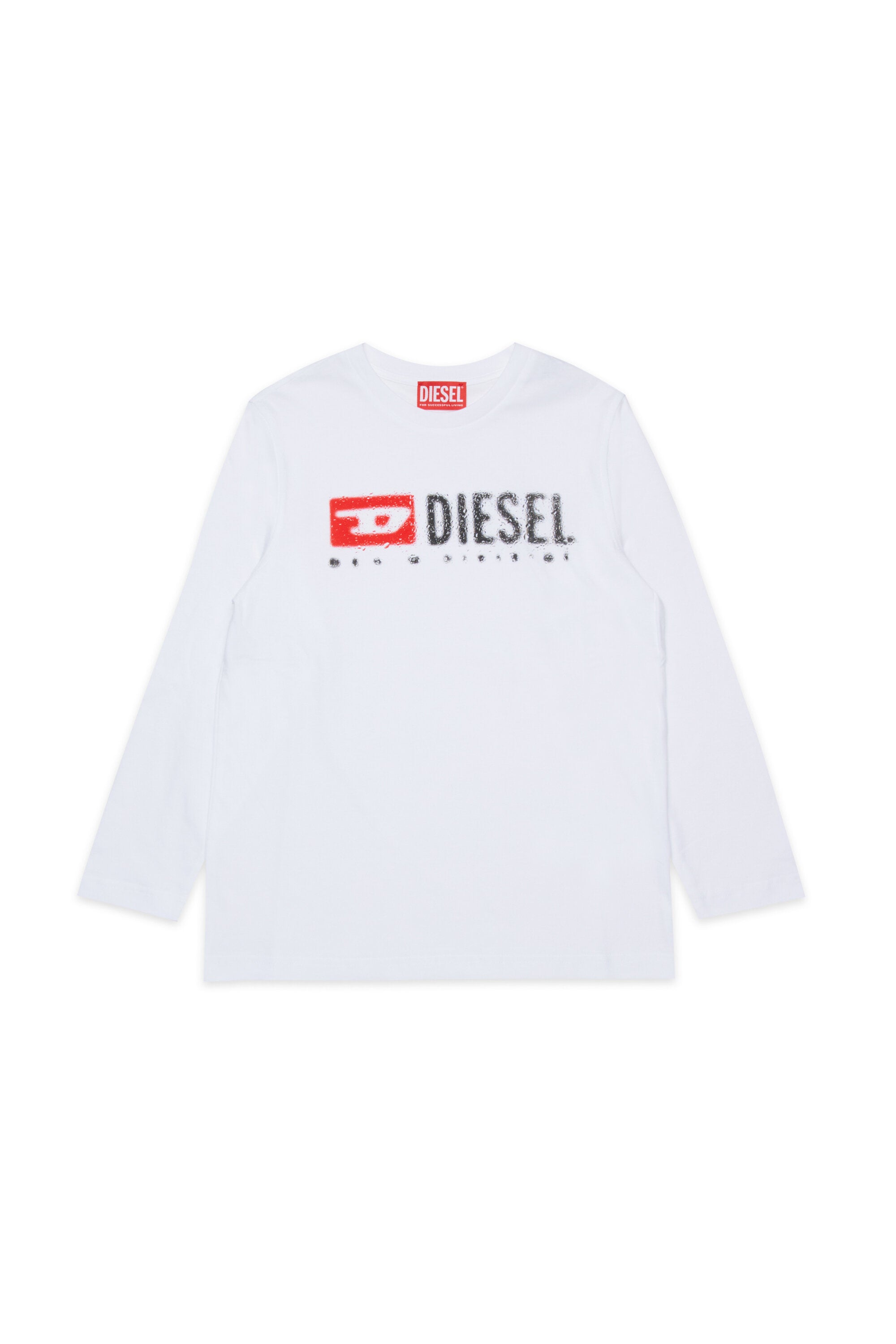 Camiseta de manga larga en jersey con logo Diesel Denim Division
