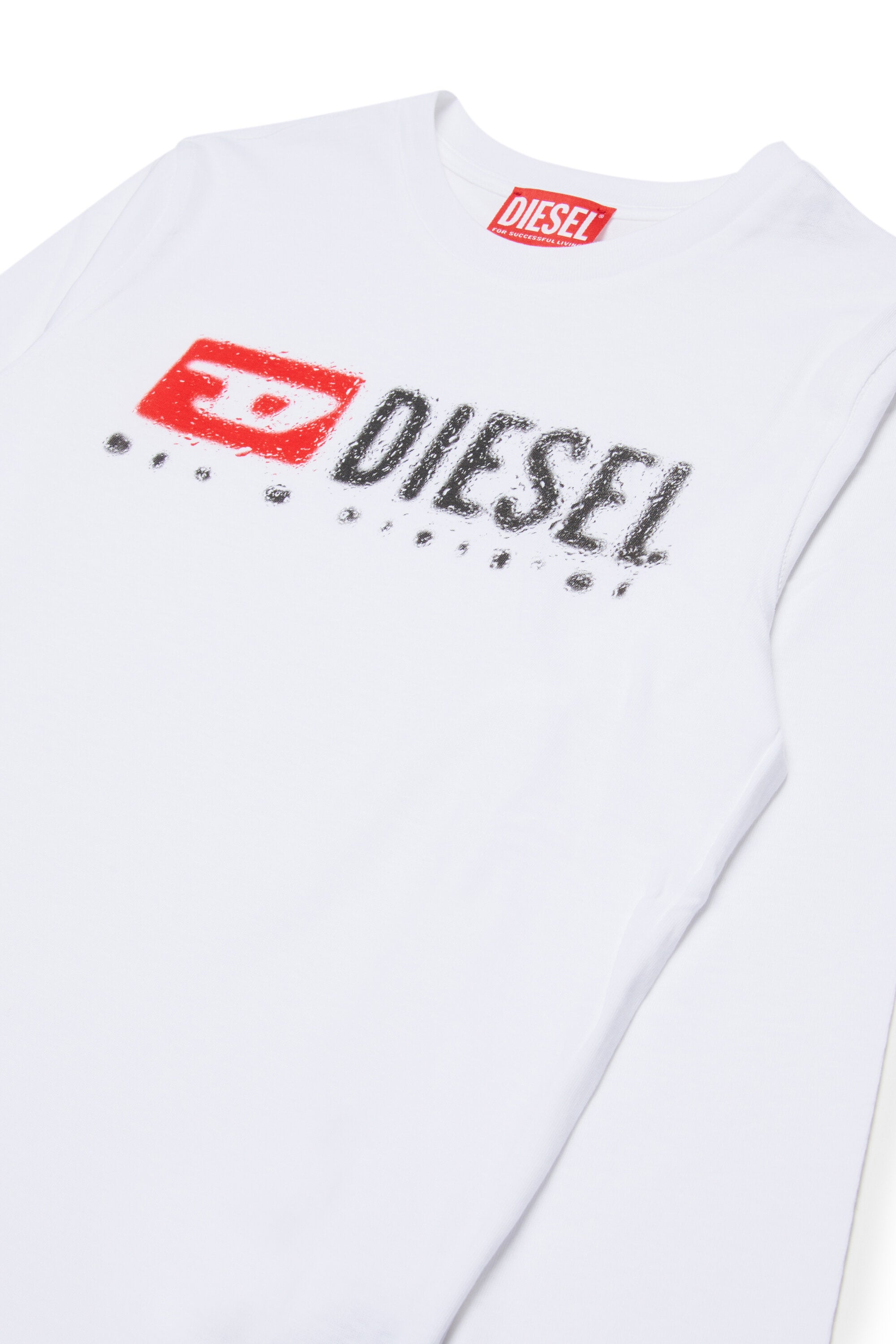 Camiseta de manga larga en jersey con logo Diesel Denim Division