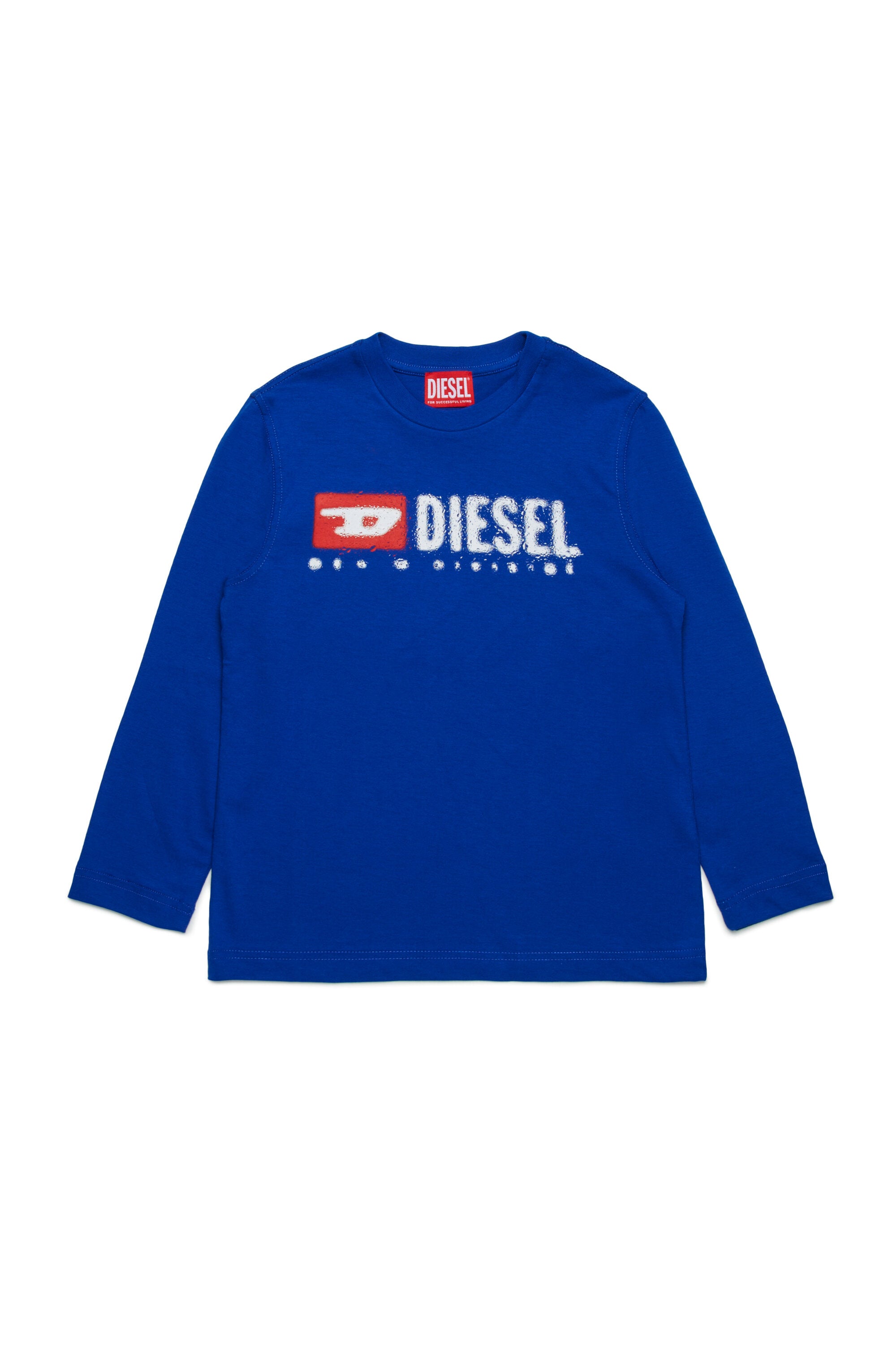 Camiseta de manga larga en jersey con logo Diesel Denim Division