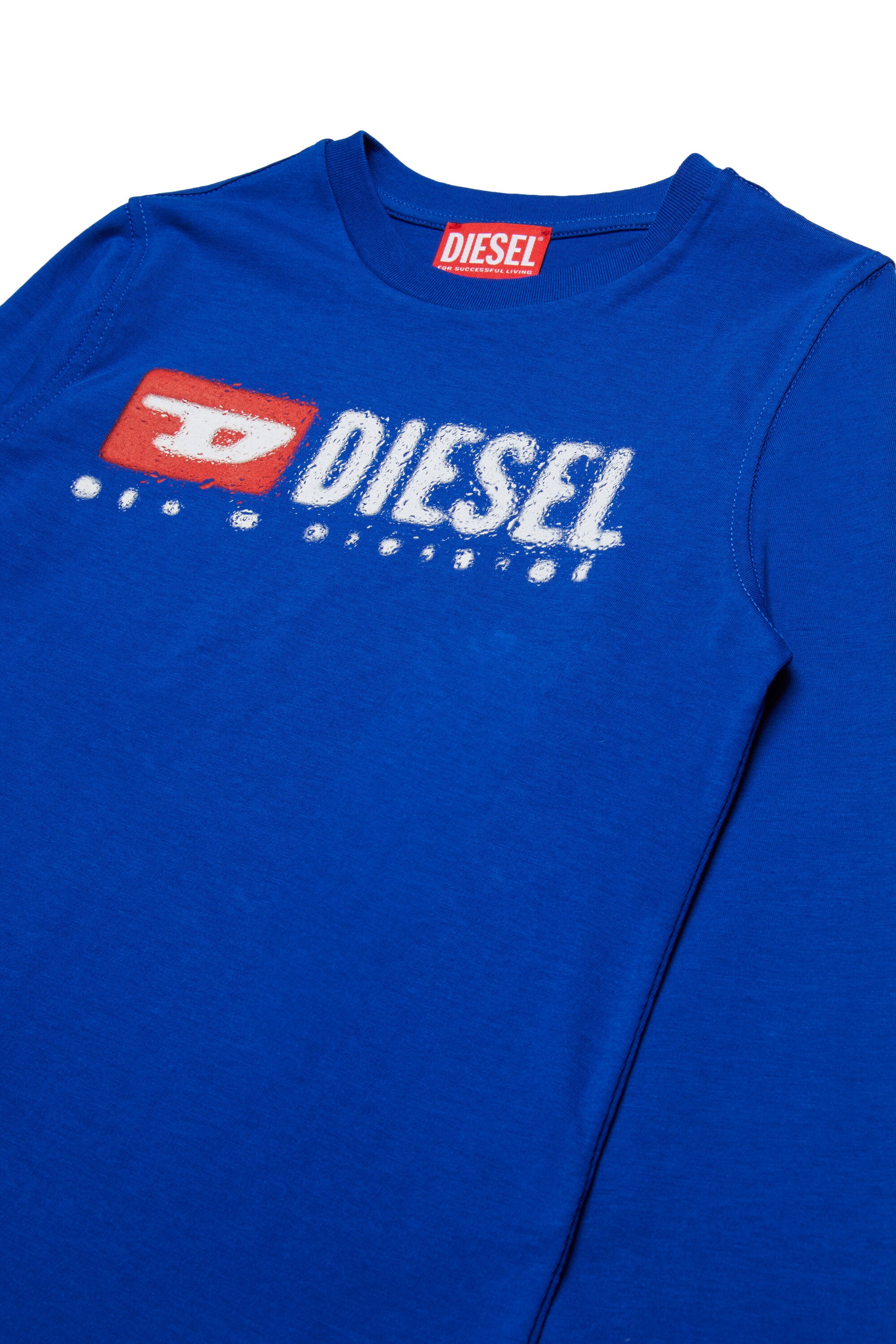 Camiseta de manga larga en jersey con logo Diesel Denim Division