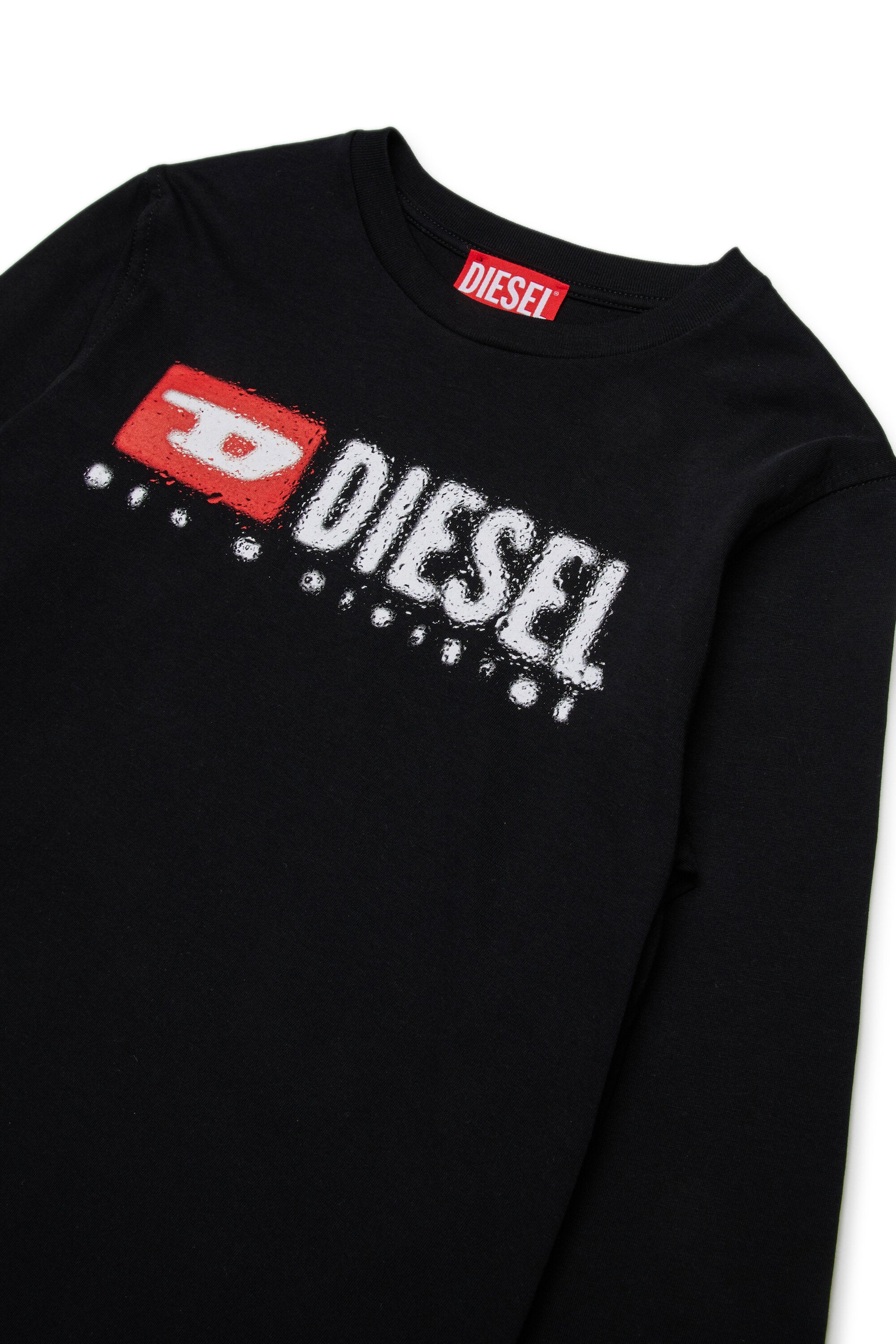 Camiseta de manga larga en jersey con logo Diesel Denim Division