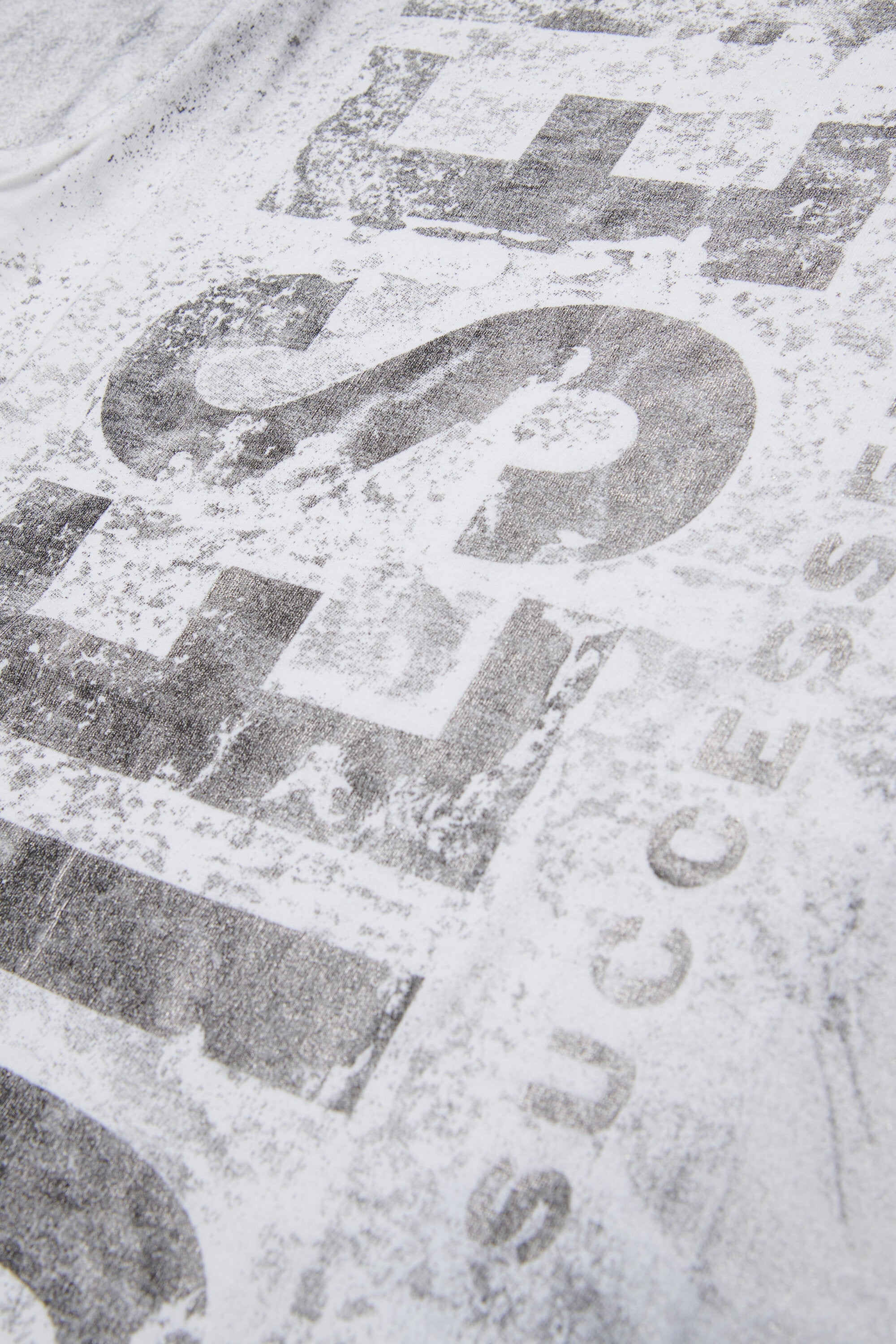 Camiseta de jersey de efecto desgastado con logotipo maxi