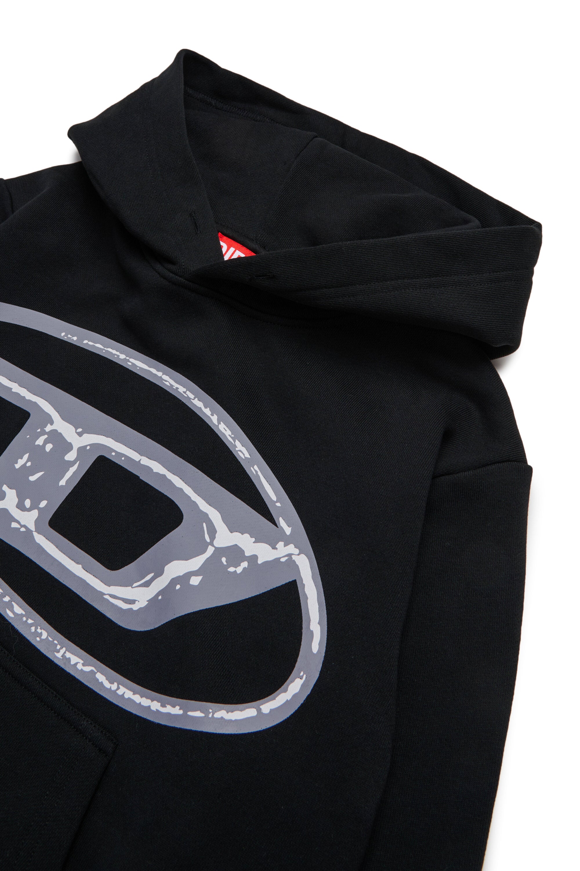 Hooded sweatshirt with Oval D two-color maxi logo