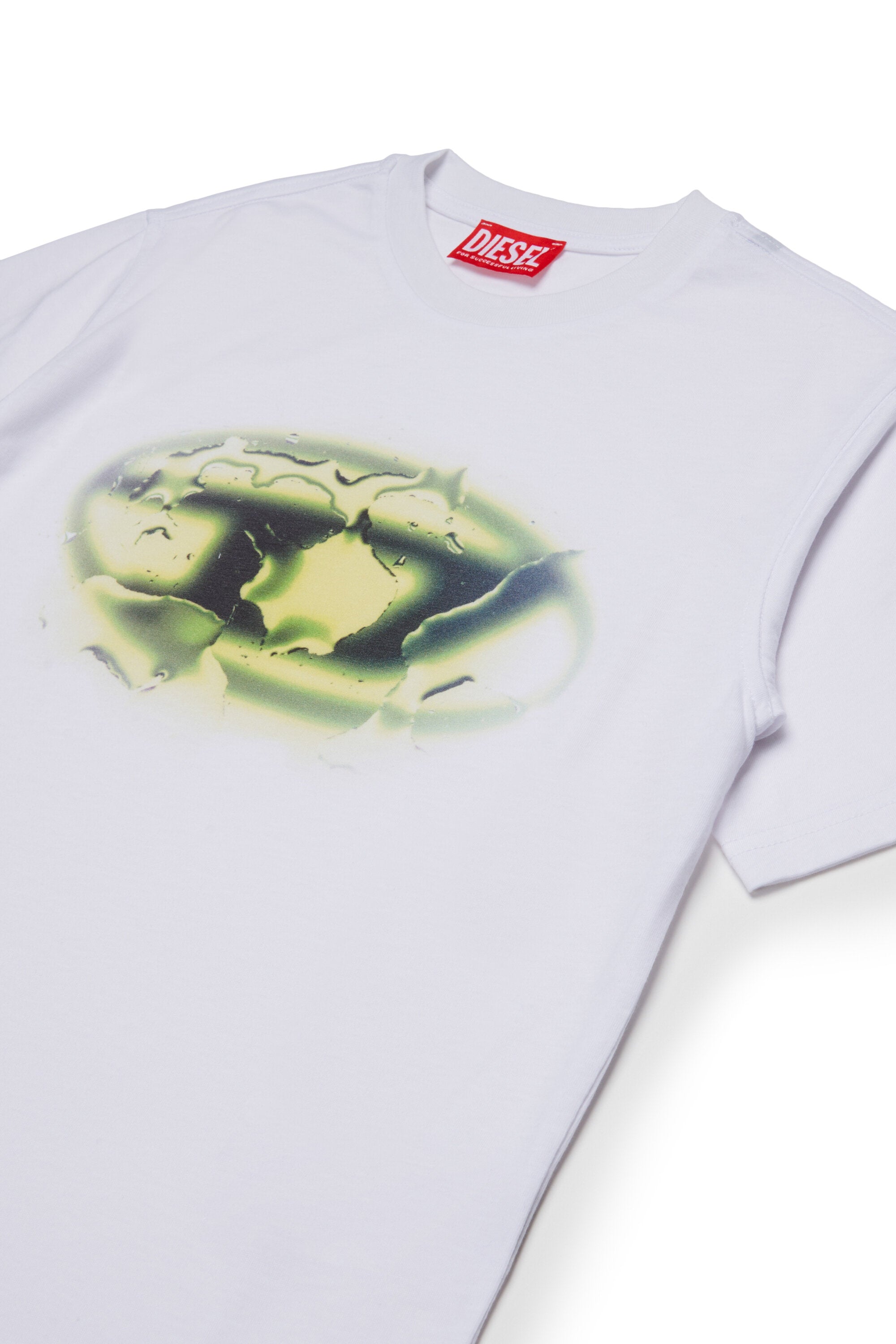 Camiseta en mezcla de algodón con logotipo Glowing Oval D