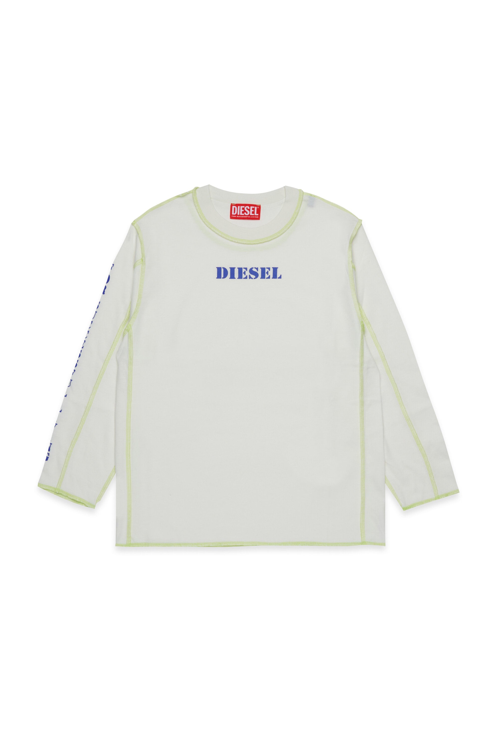 Camiseta de manga larga en mezcla de algodón con estampado Diesel