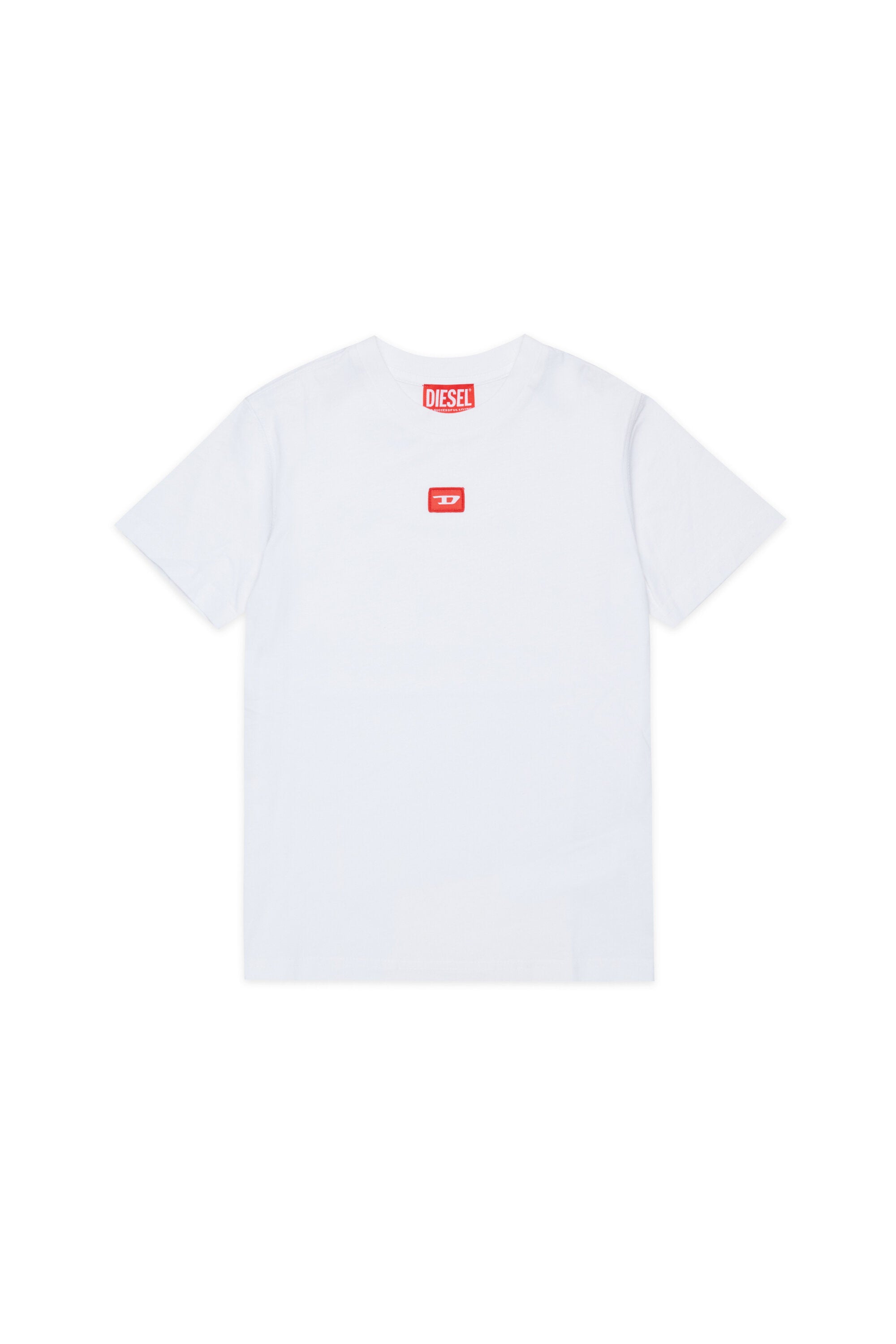 Camiseta de jersey con parche D rojo