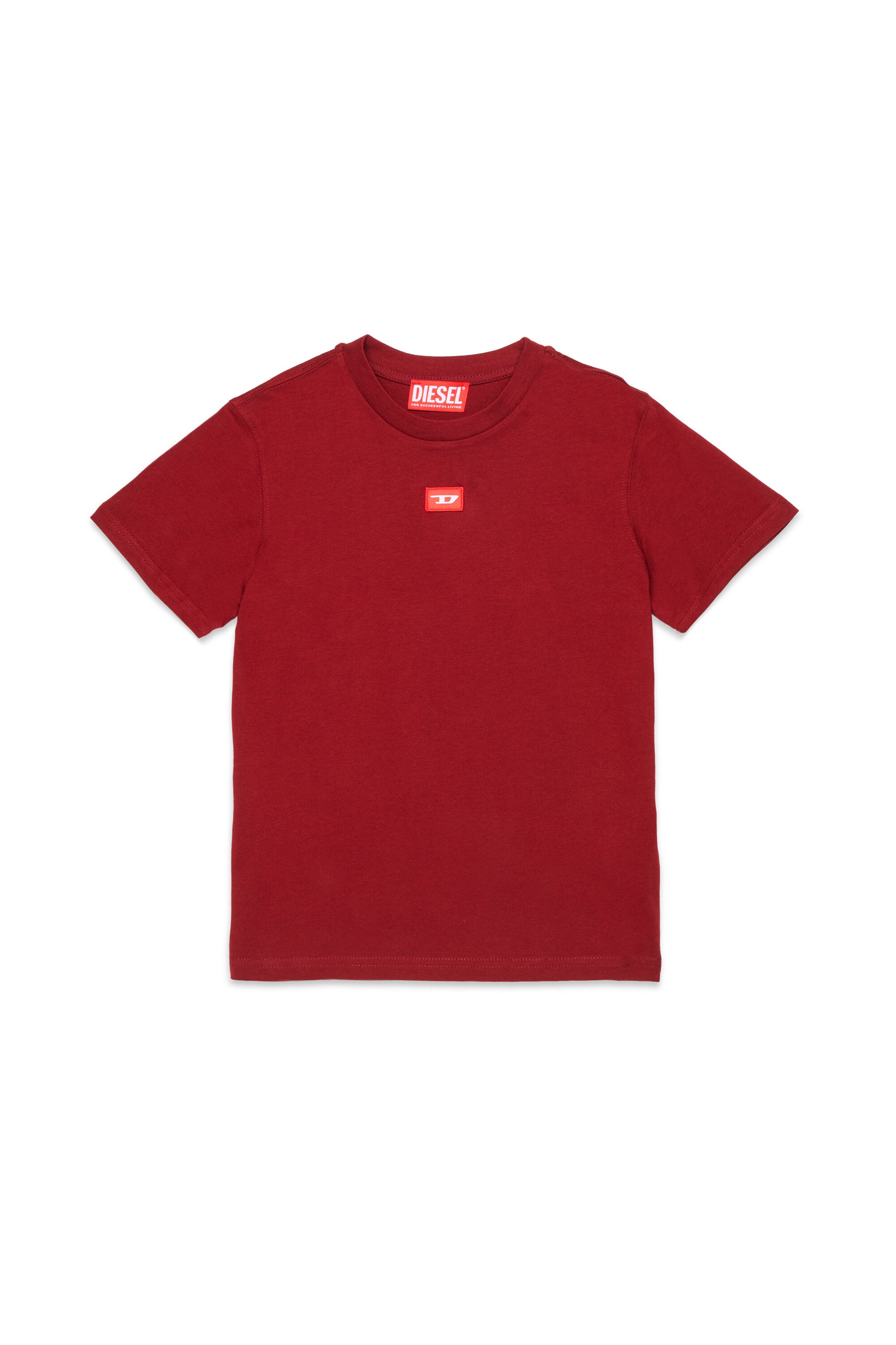 Camiseta de jersey con parche D rojo