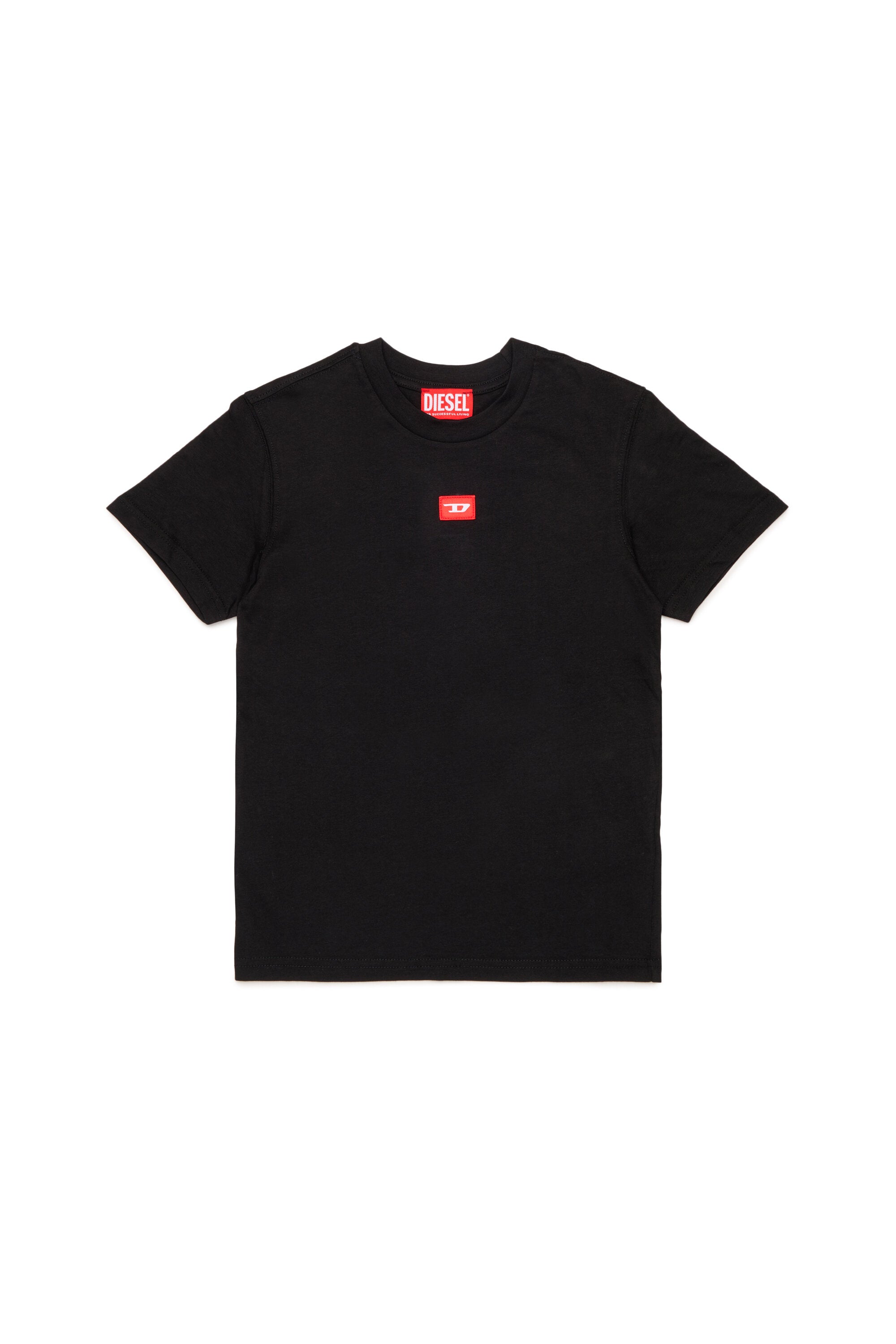 Camiseta de jersey con parche D rojo