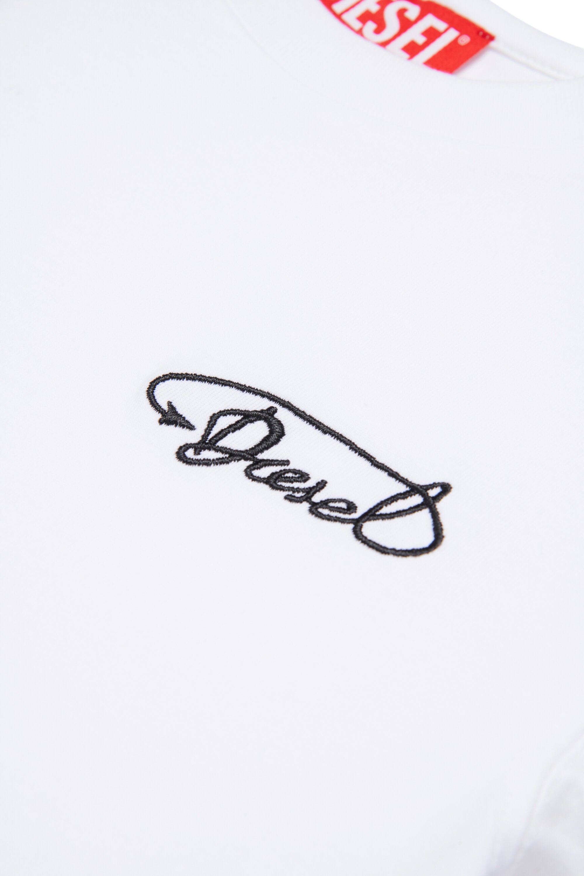 Camiseta de jersey con logotipo Diesel en cursiva