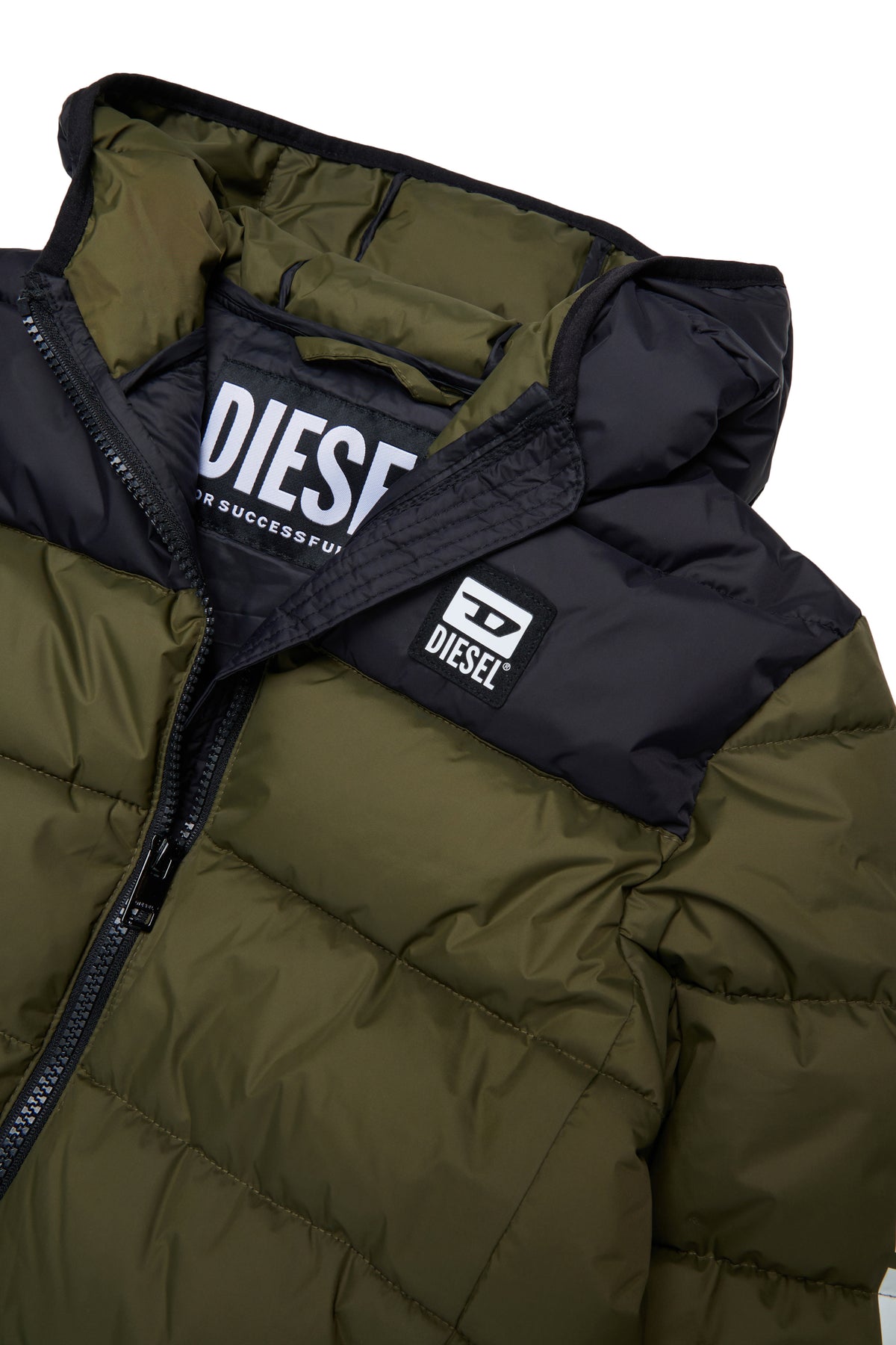 Chaqueta acolchada con logotipo