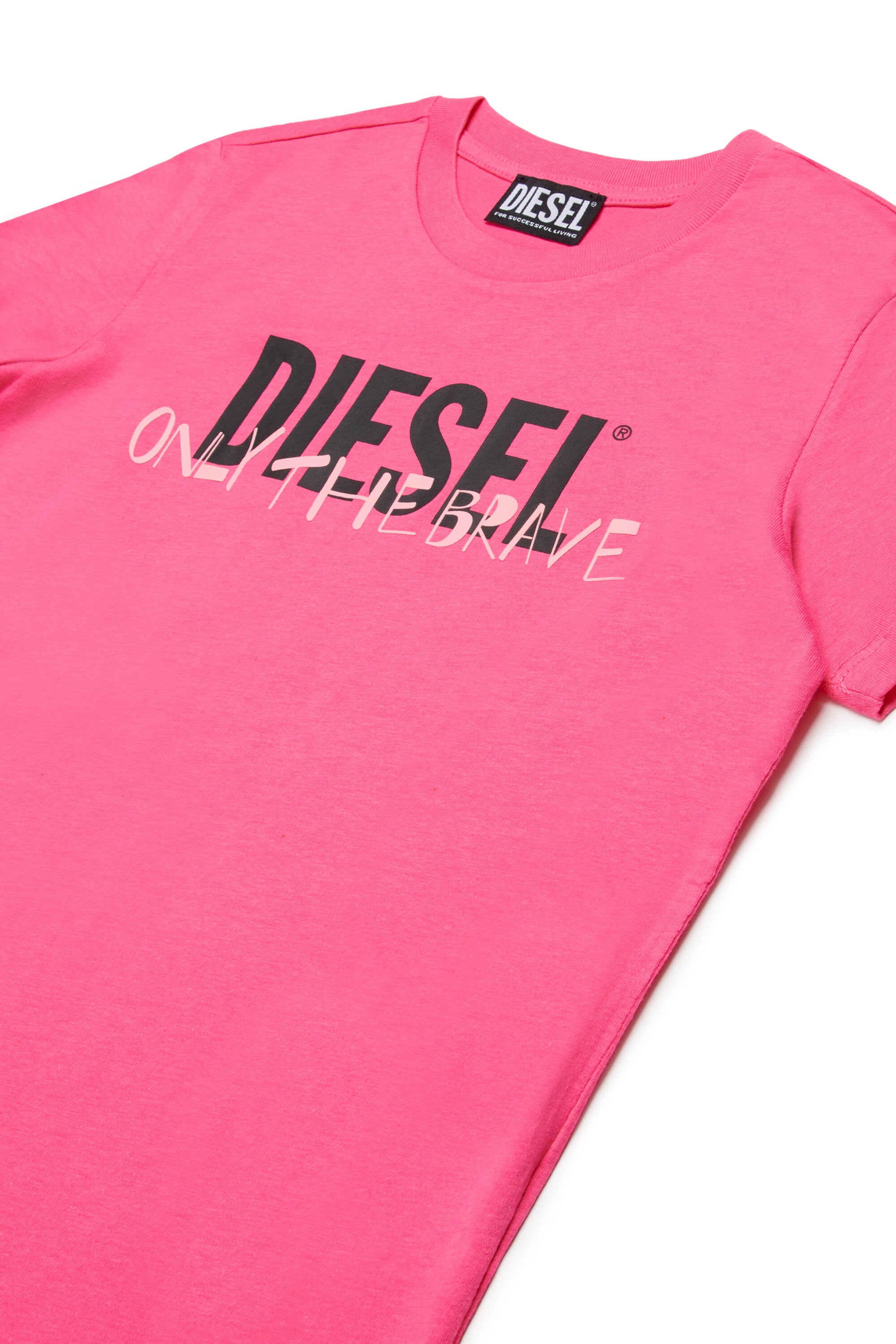 DIESEL T-ERE Tシャツ ピンク T-shirt with Diesel logo | BRAVE KID