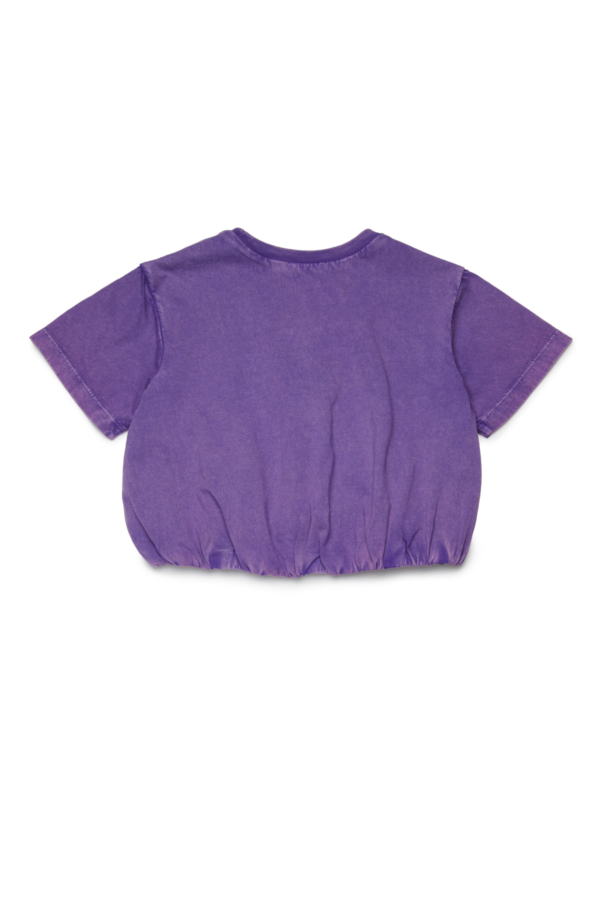 Camiseta corta con logotipo bordado