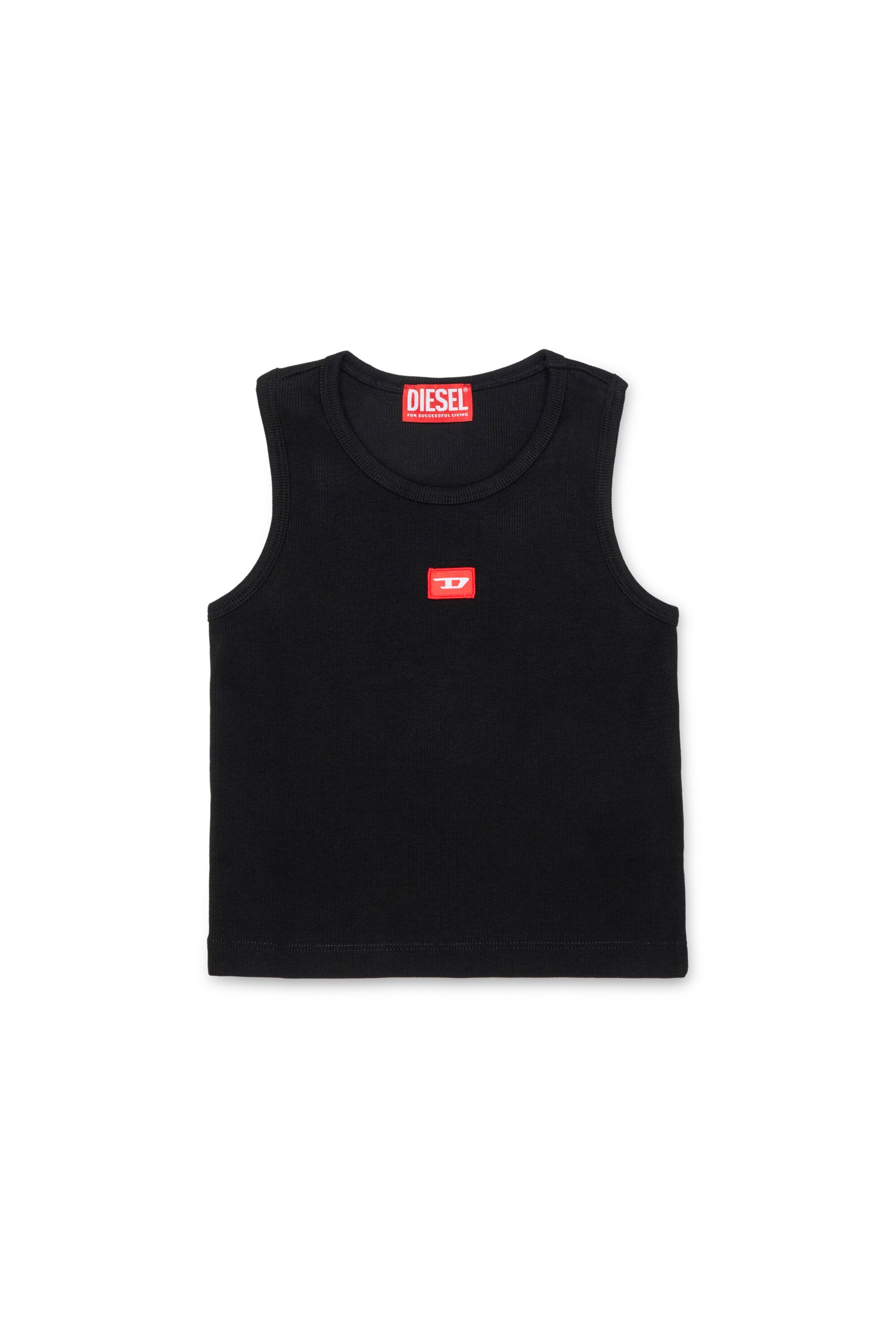 Sleeveless T-shirt with logo