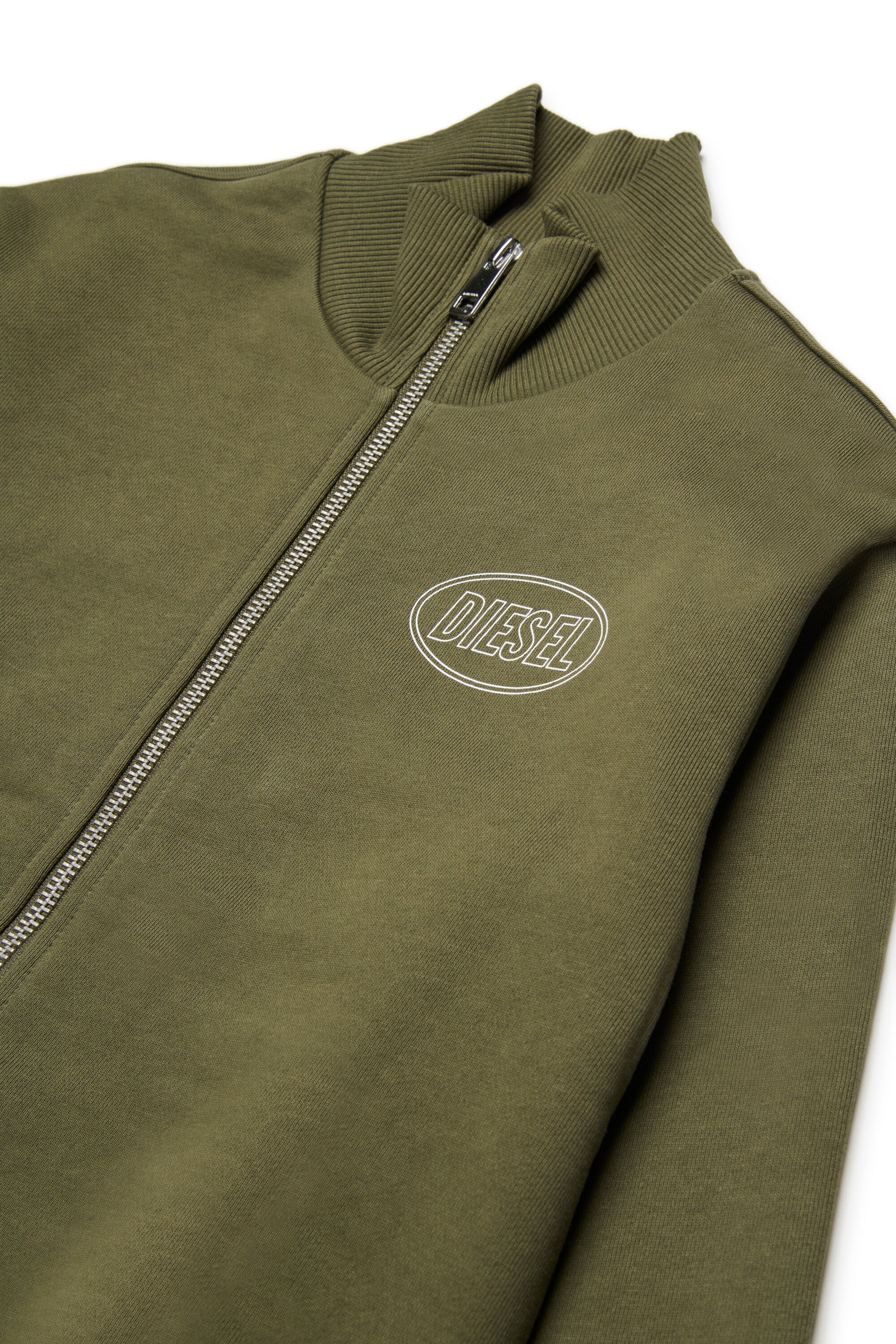 Sudadera con cremallera completa y logo