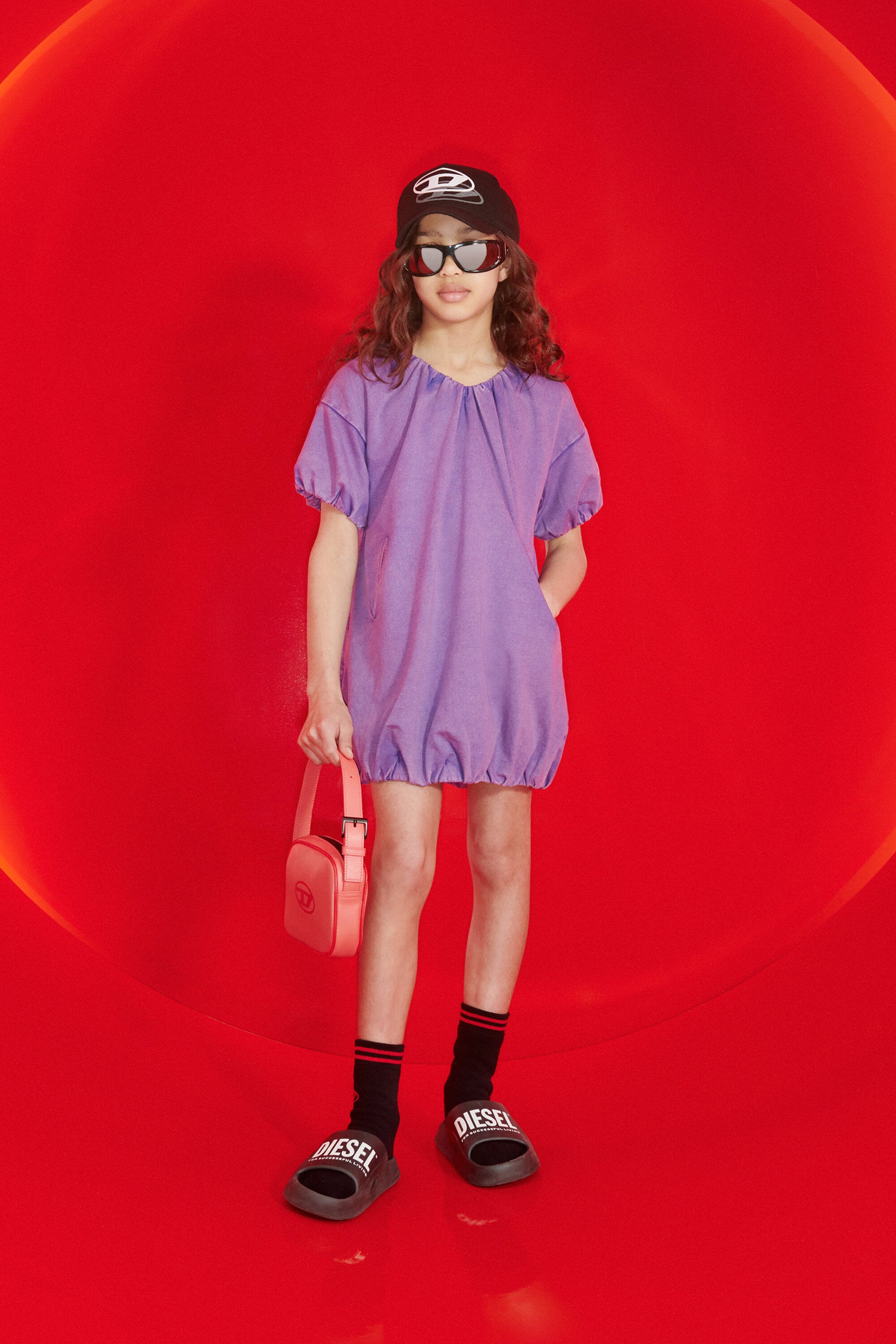 Short-sleeve dress with logo