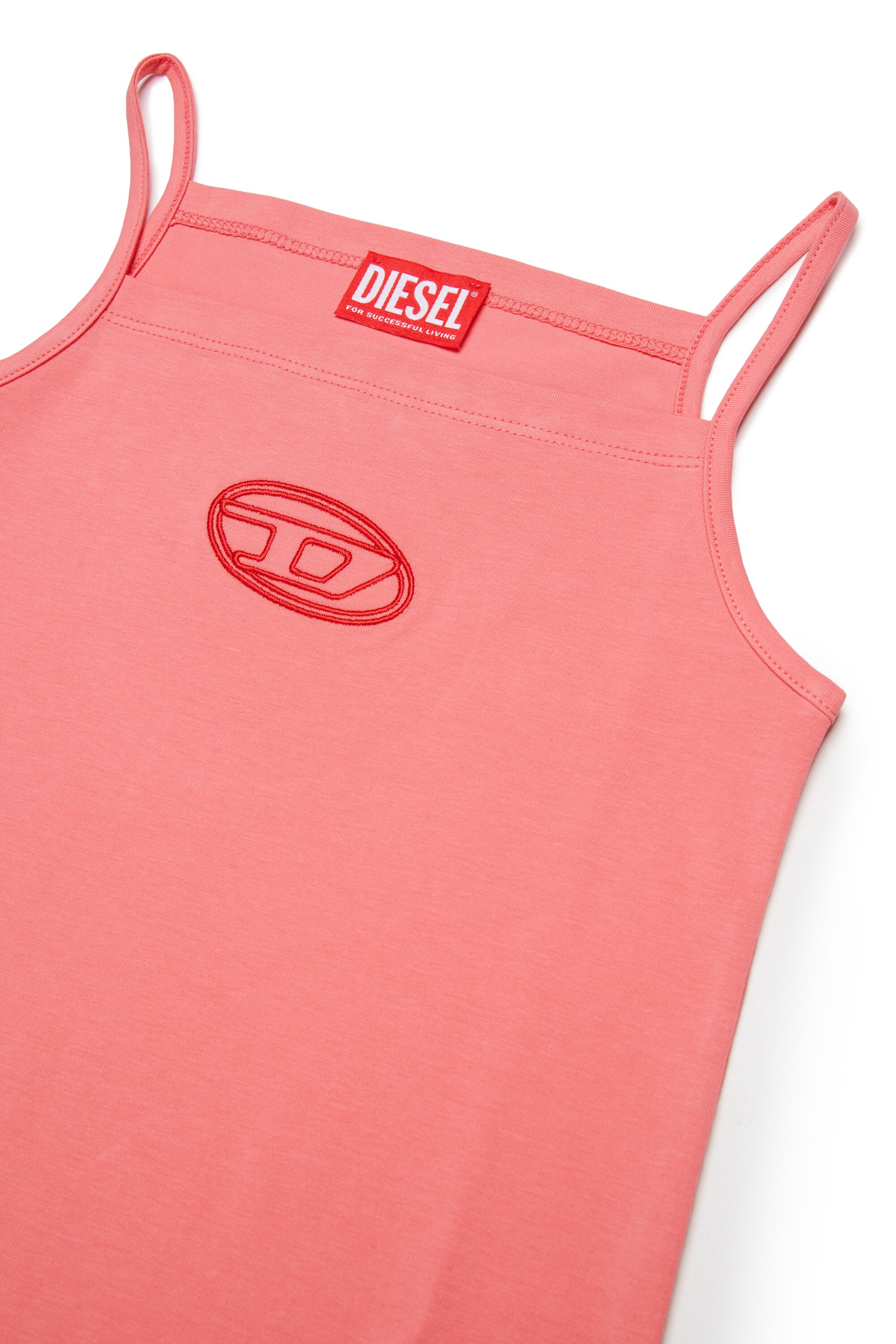 Vestido corto con logo Oval D