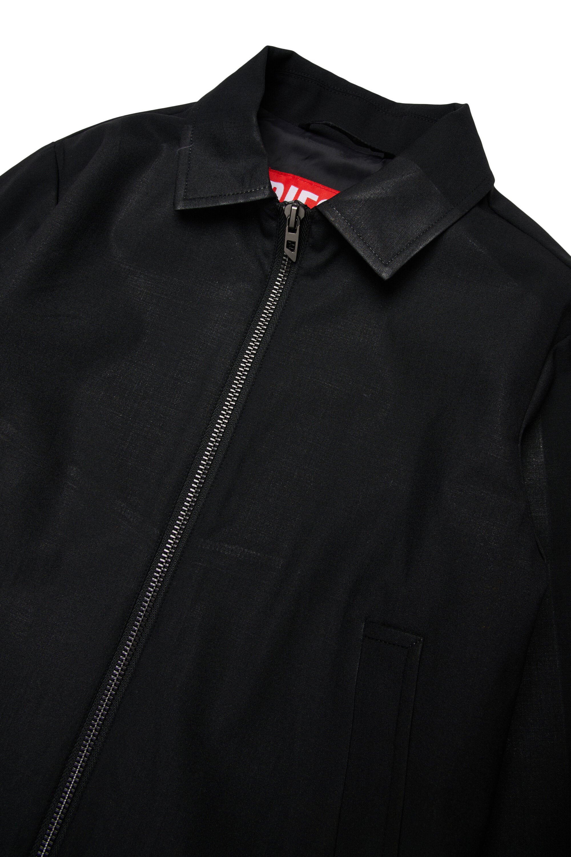 Chaqueta biker con logo