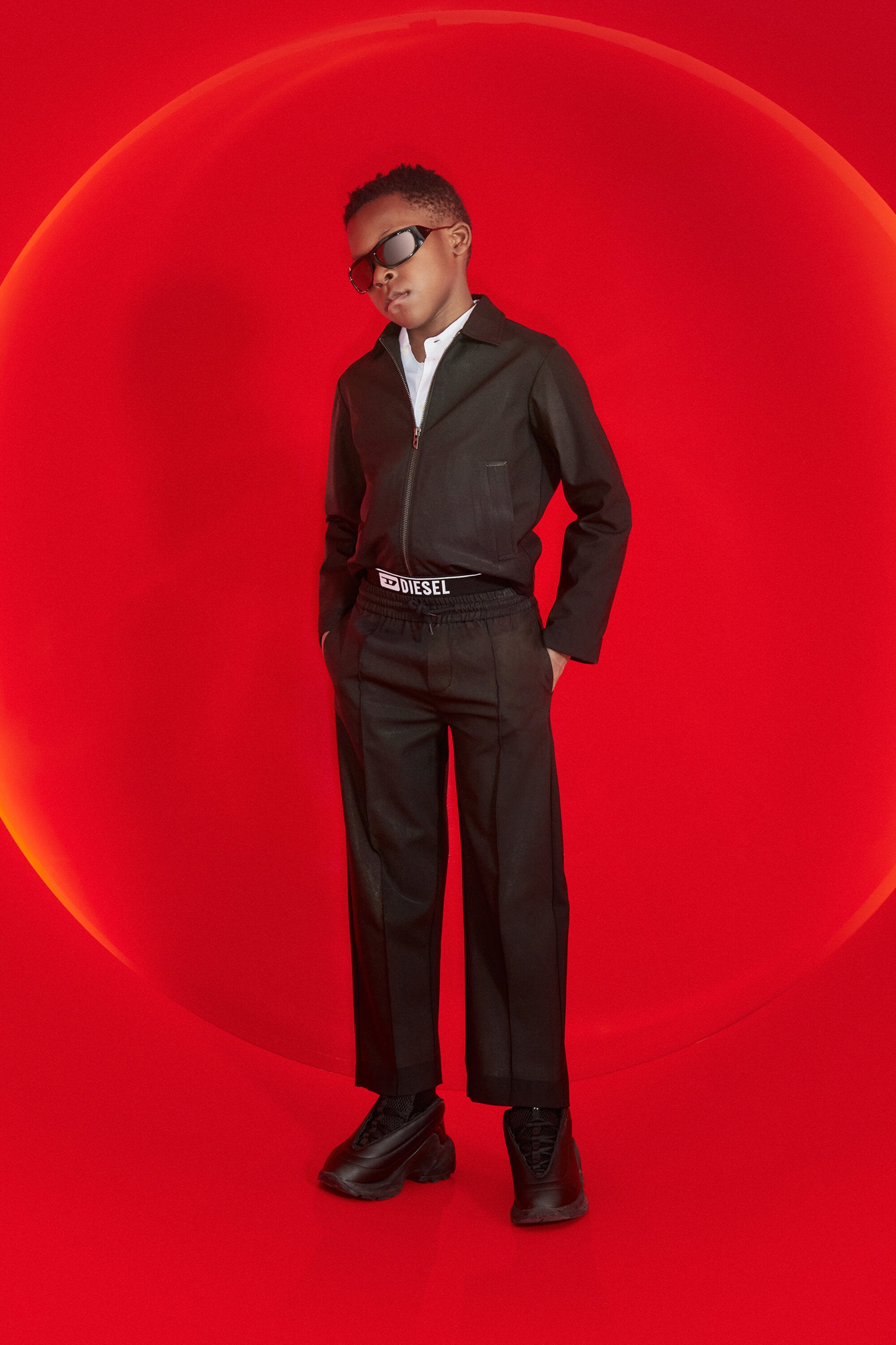 Chaqueta biker con logo