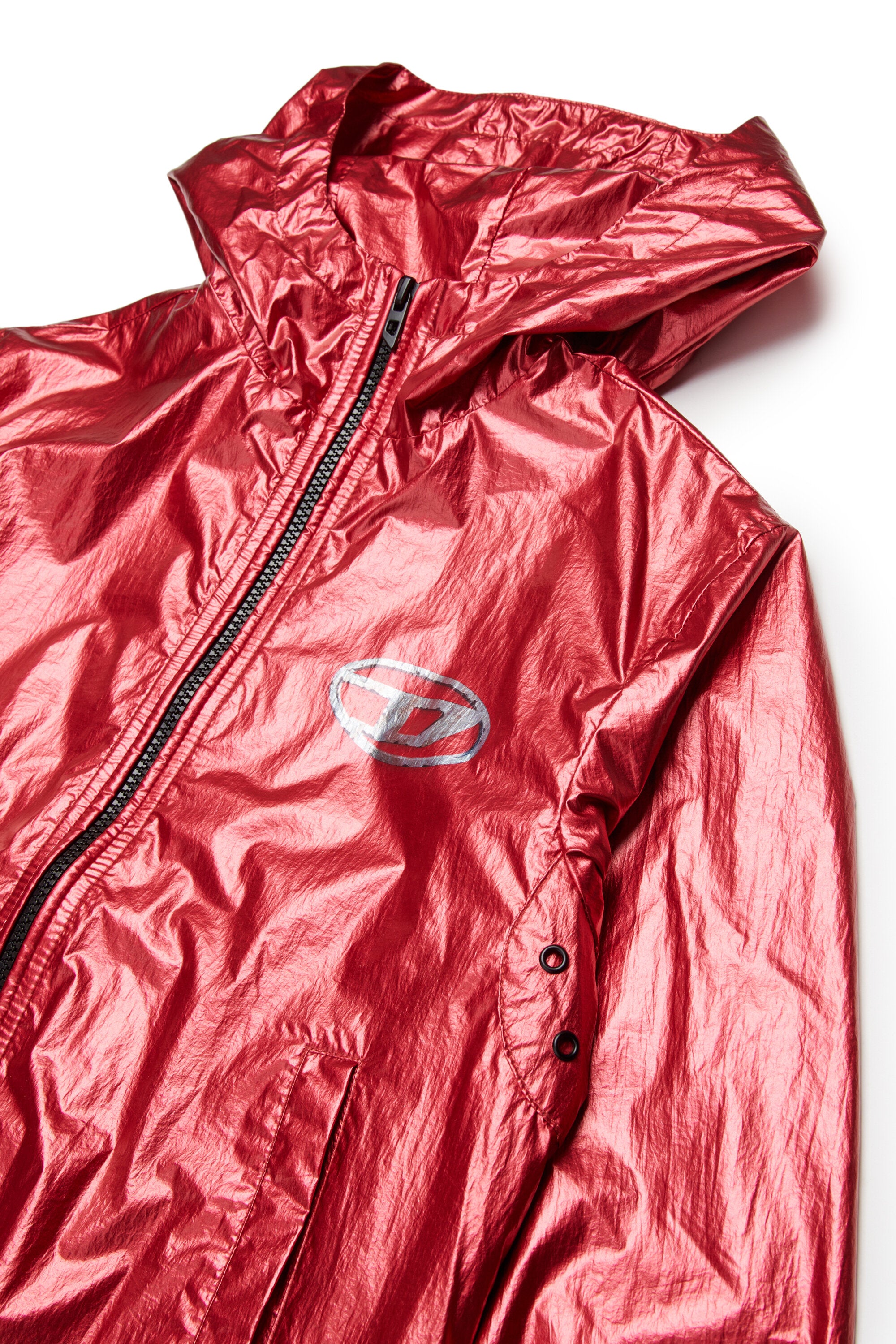 Windbreaker with printed logo
