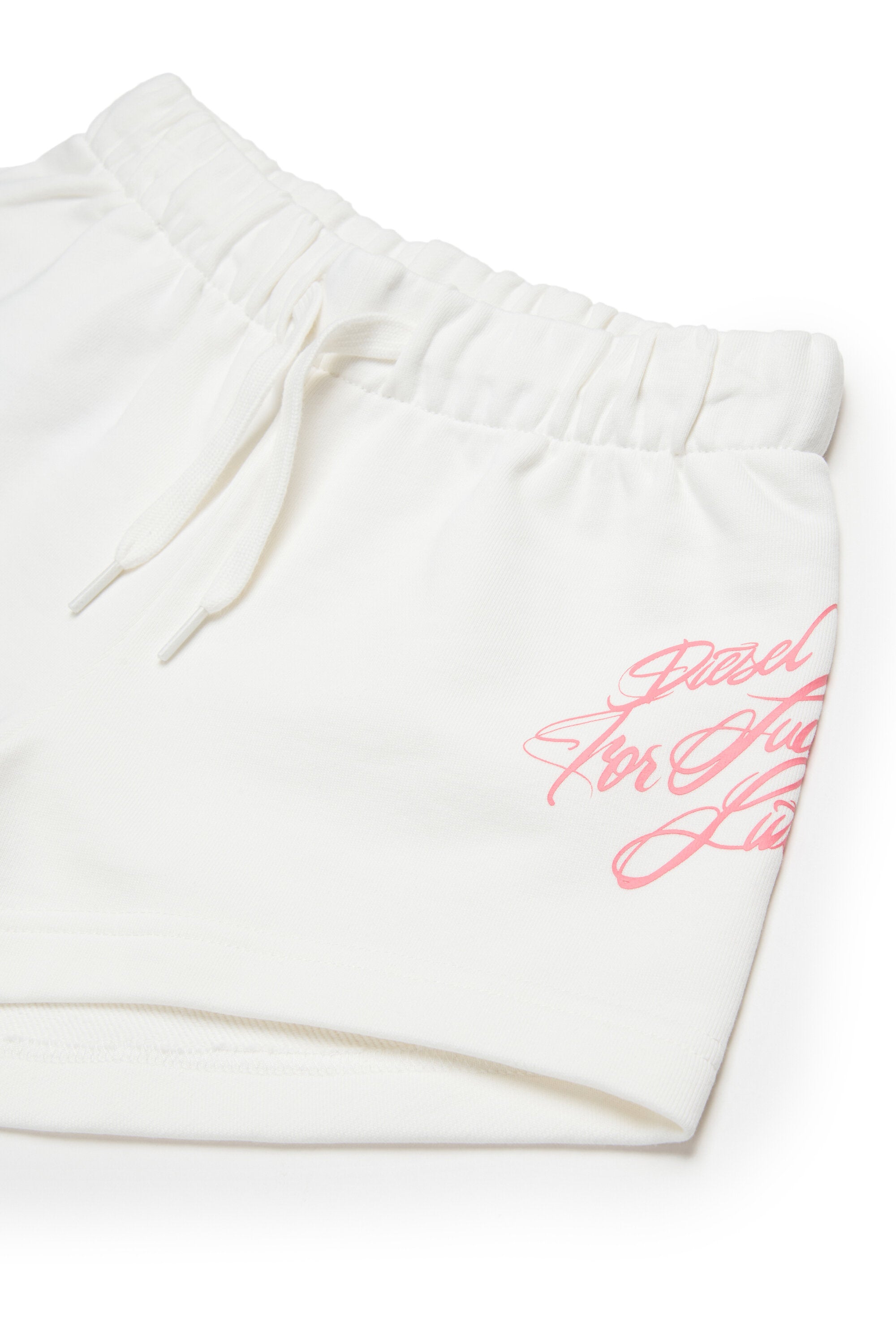 Fleece shorts with numeric logo