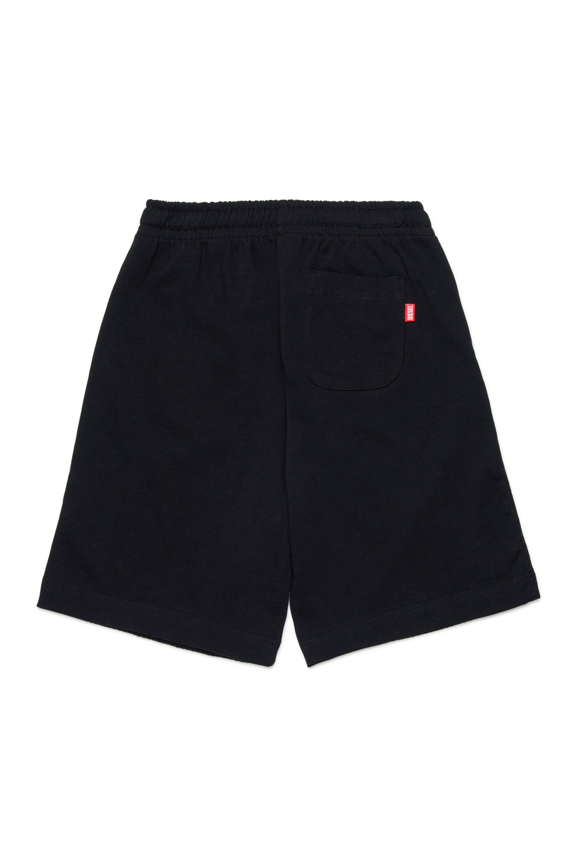 Shorts de felpa con números frontales