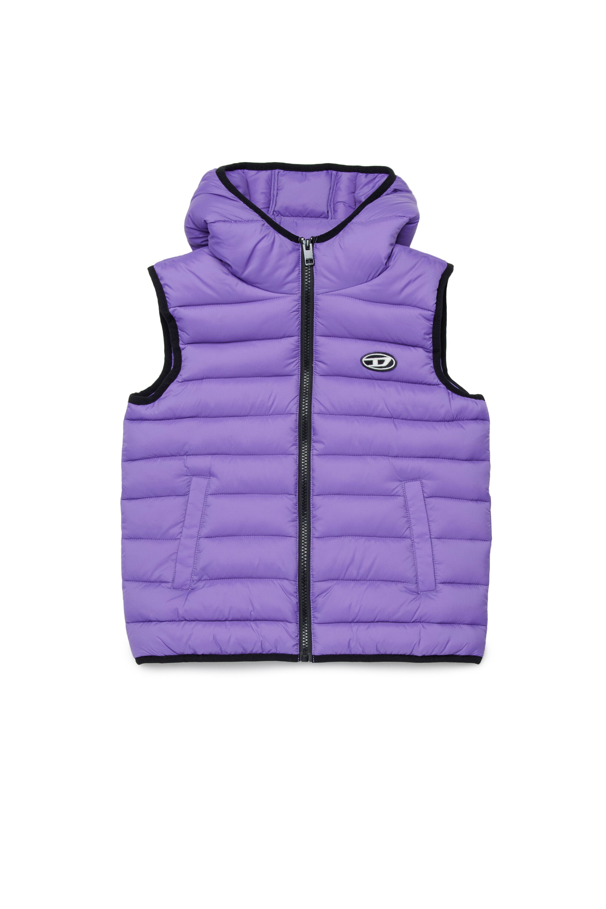 Padded jacket with printed logo