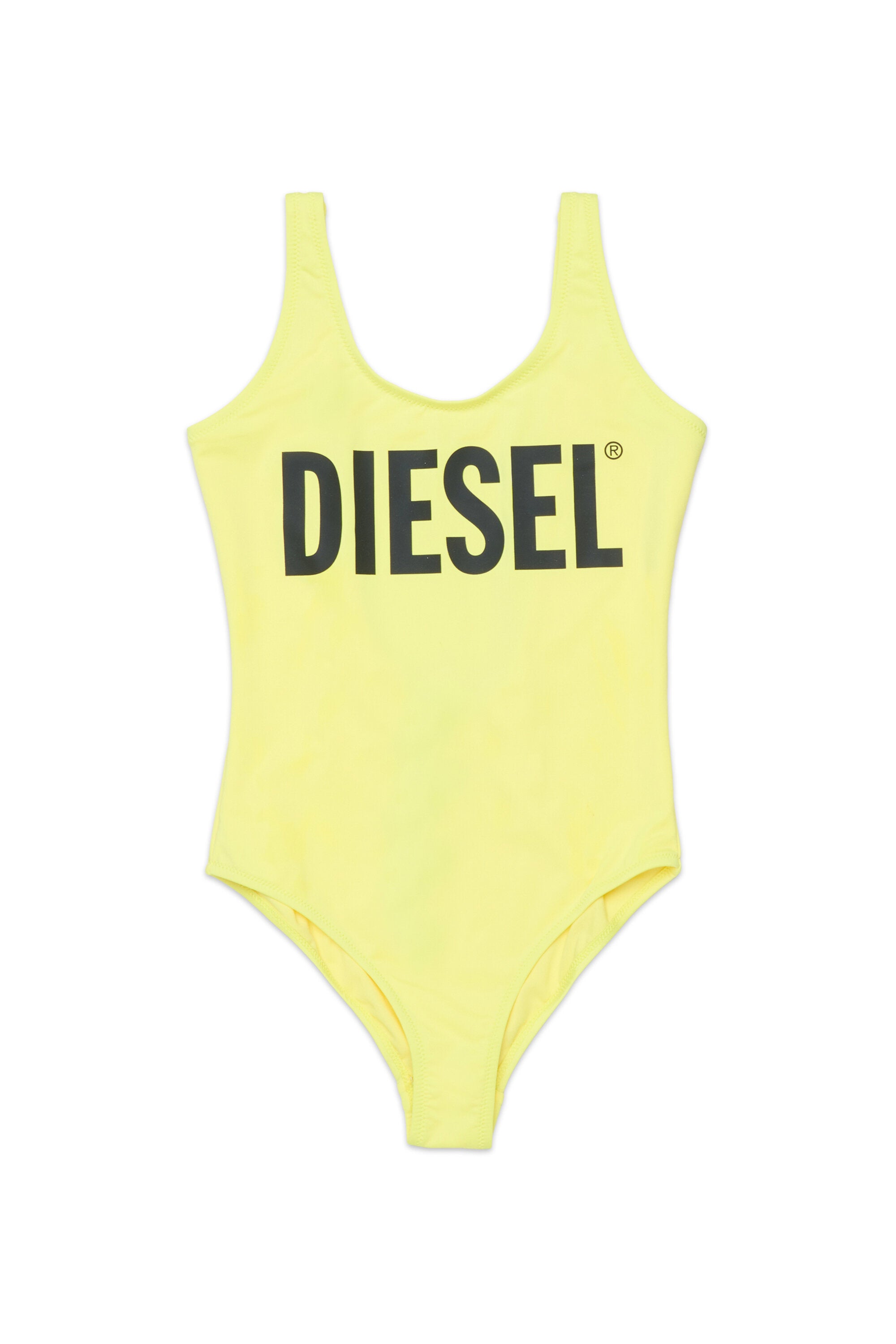 One-piece swimsuit with logo