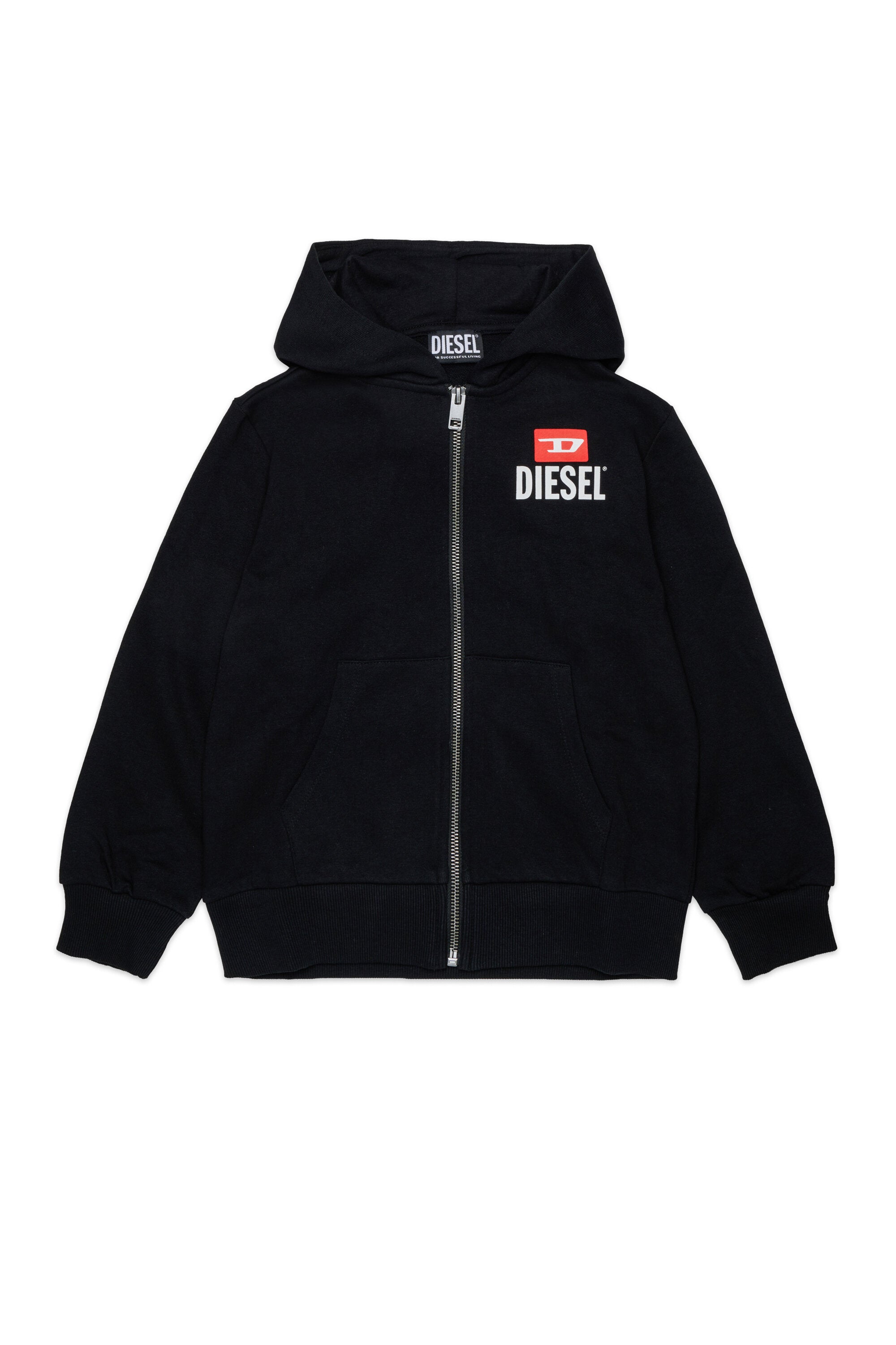 Sudadera con cremallera completa y logo