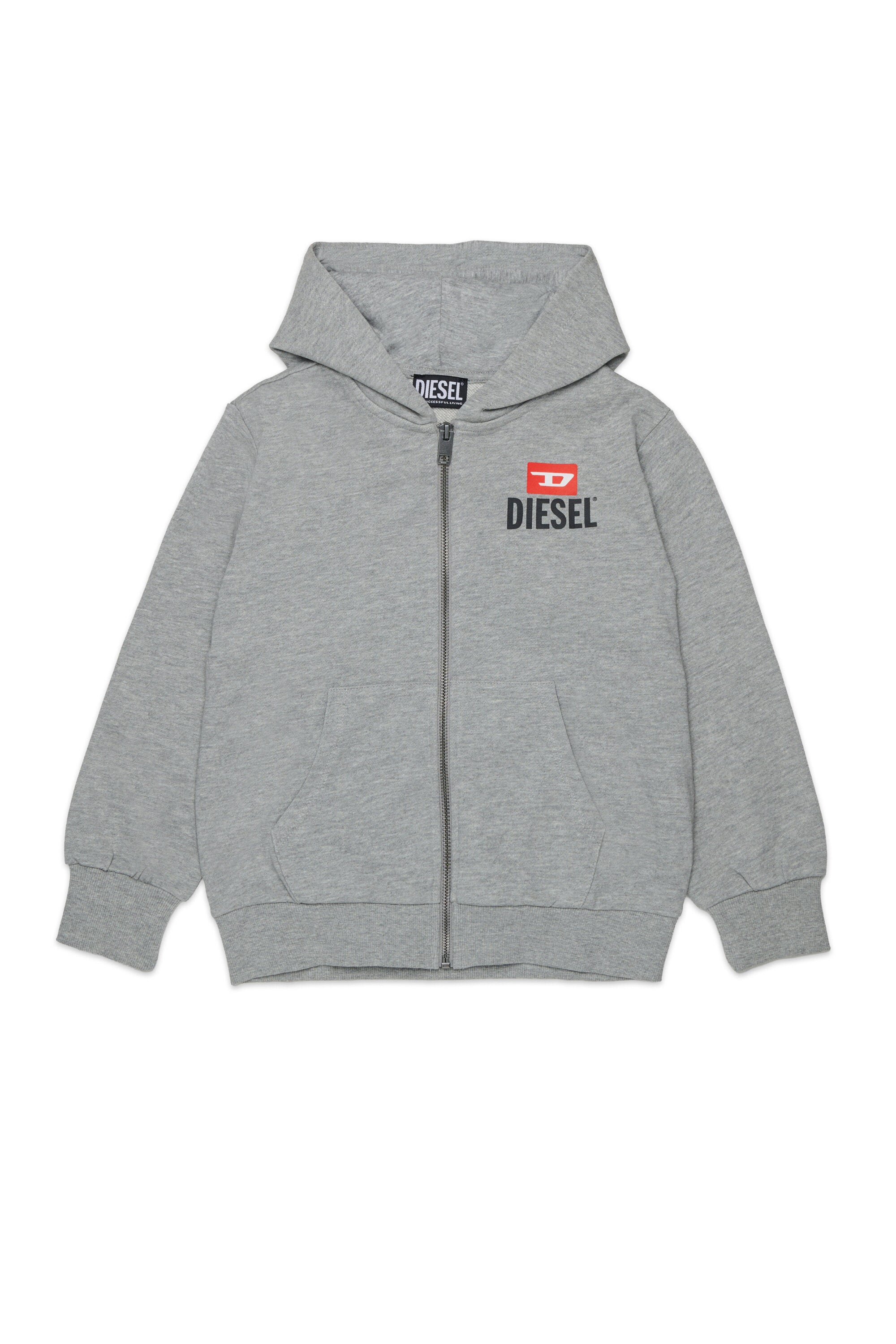 Sudadera con cremallera completa y logo