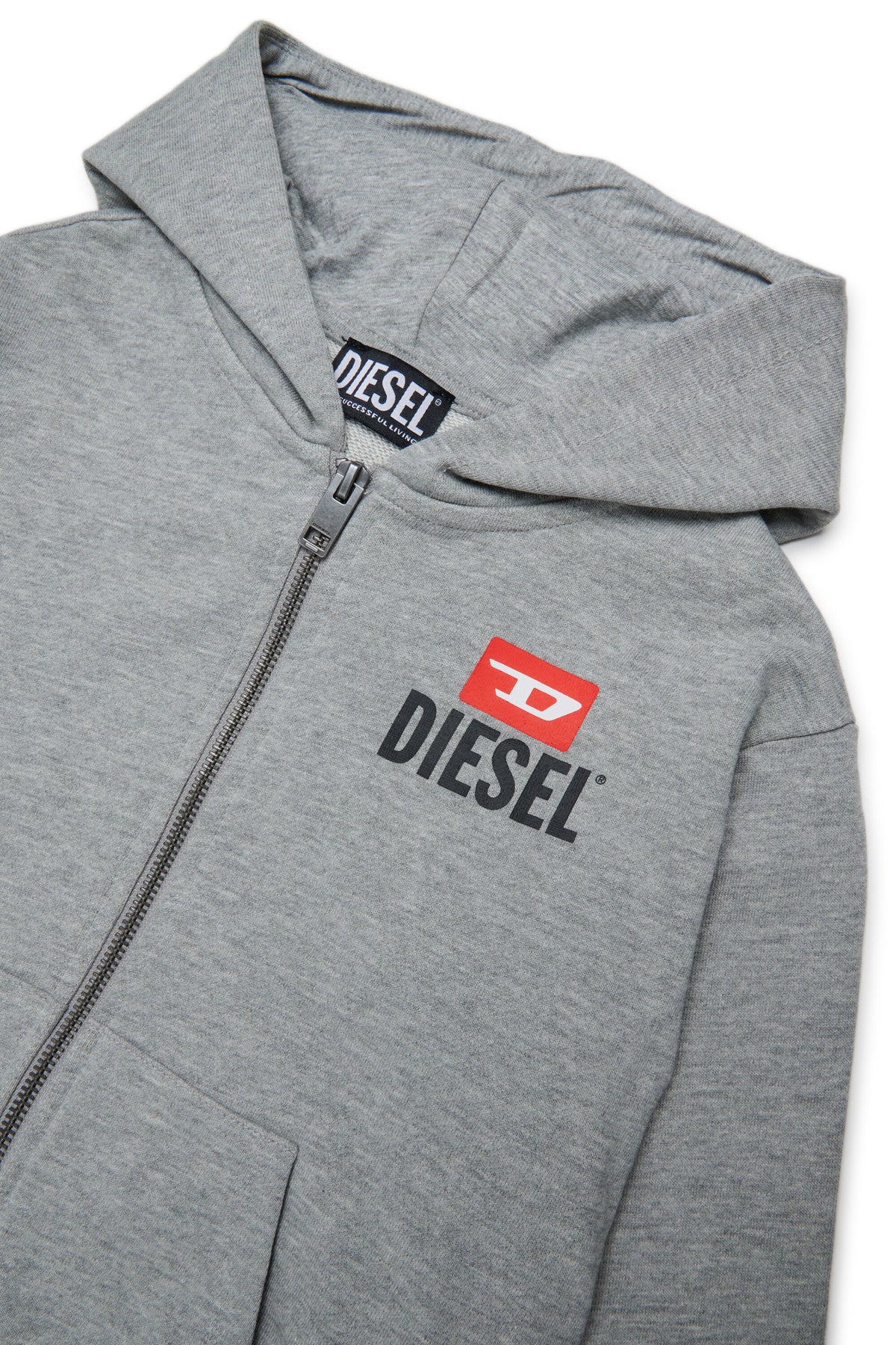 Sudadera con cremallera completa y logo