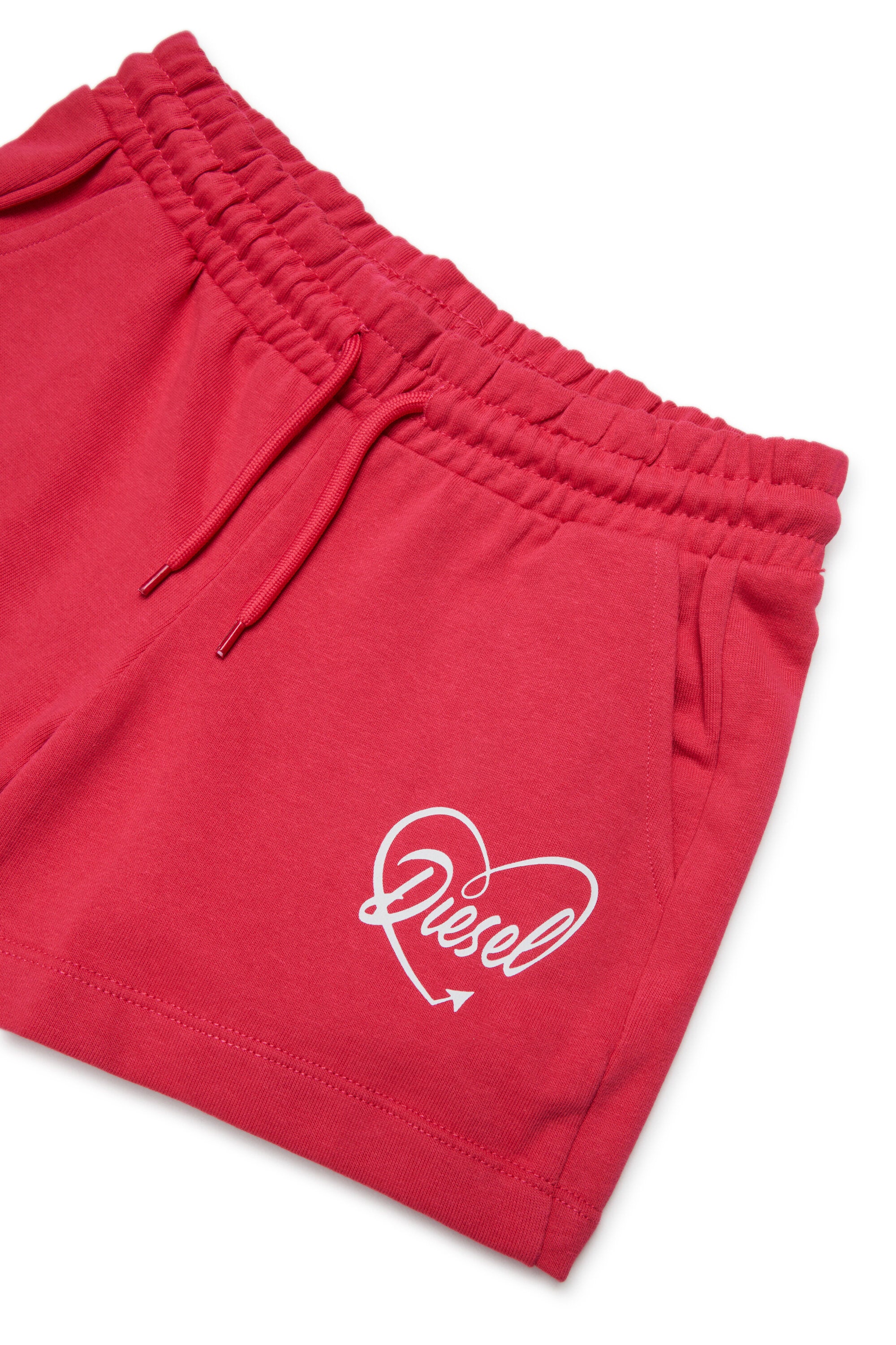 Fleece shorts with logo