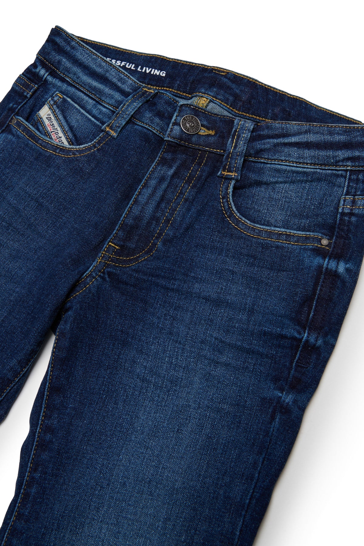 Jeans de corte flare azul medio - D-Blys