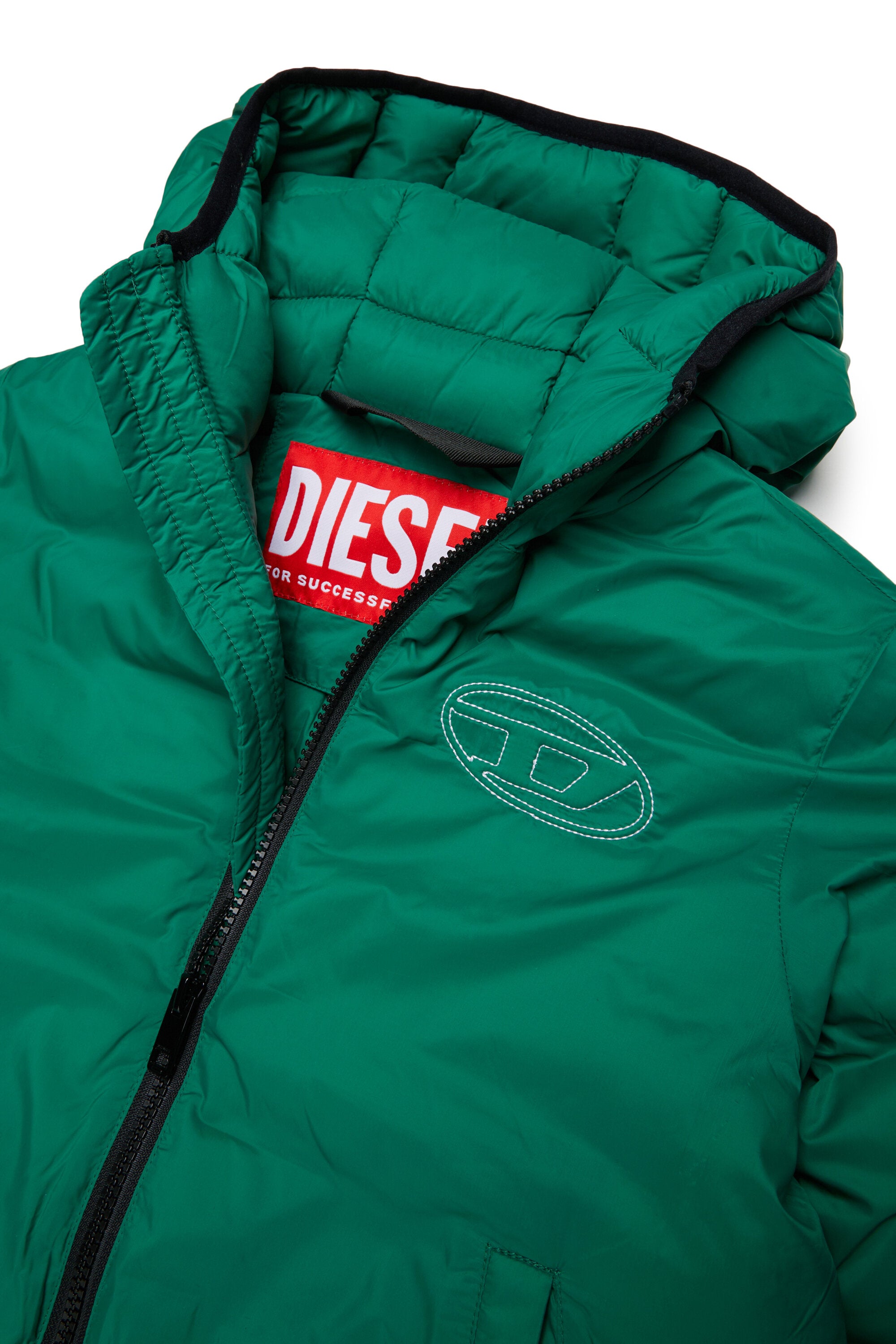 Chaqueta acolchada con logo estampado