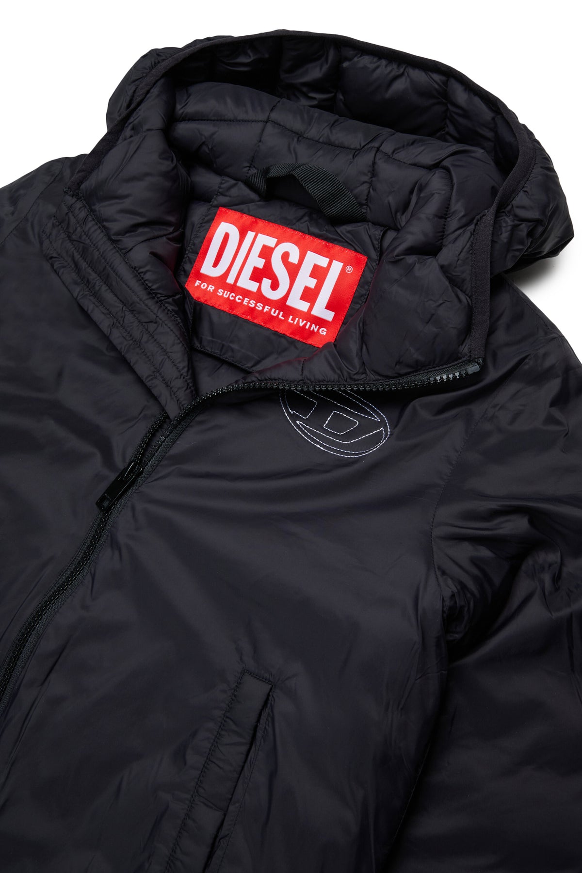 Chaqueta acolchada con logo estampado