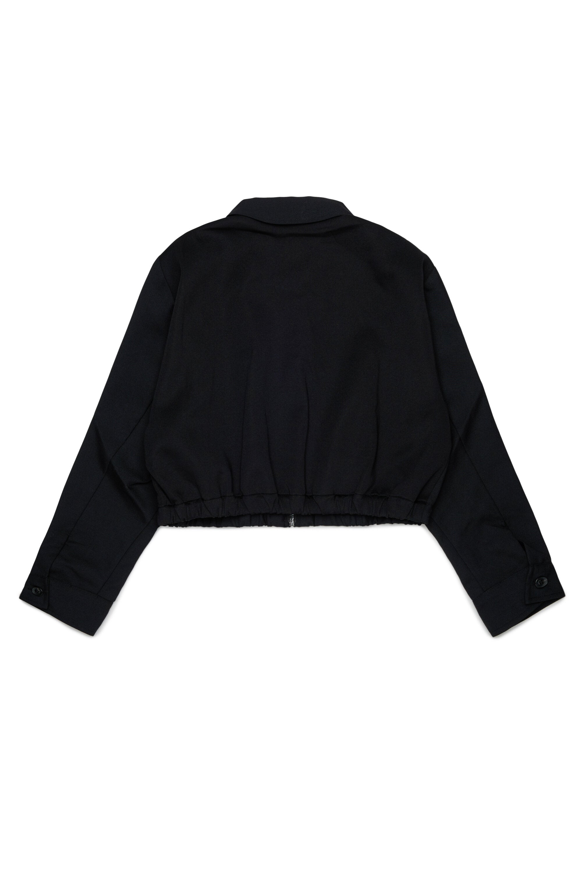 Chaqueta corta con logo estampado