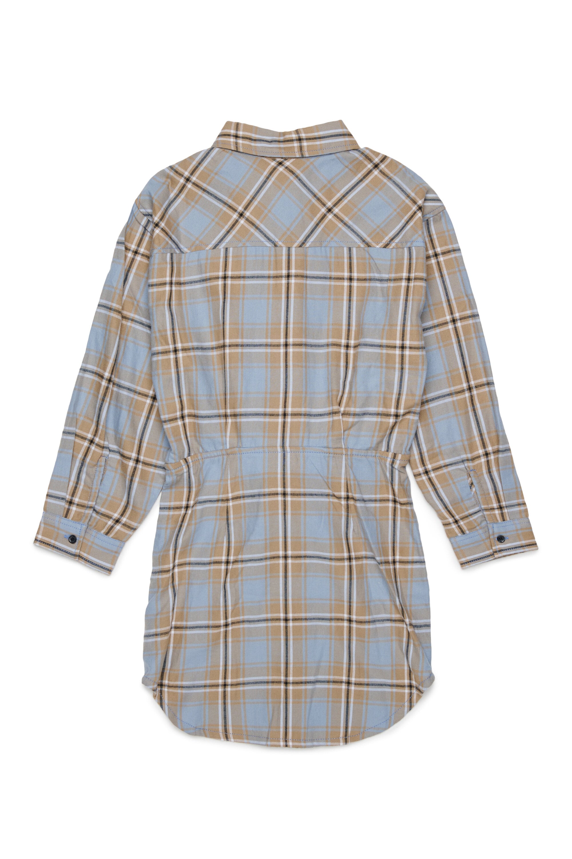 Checked shirtdress with logo
