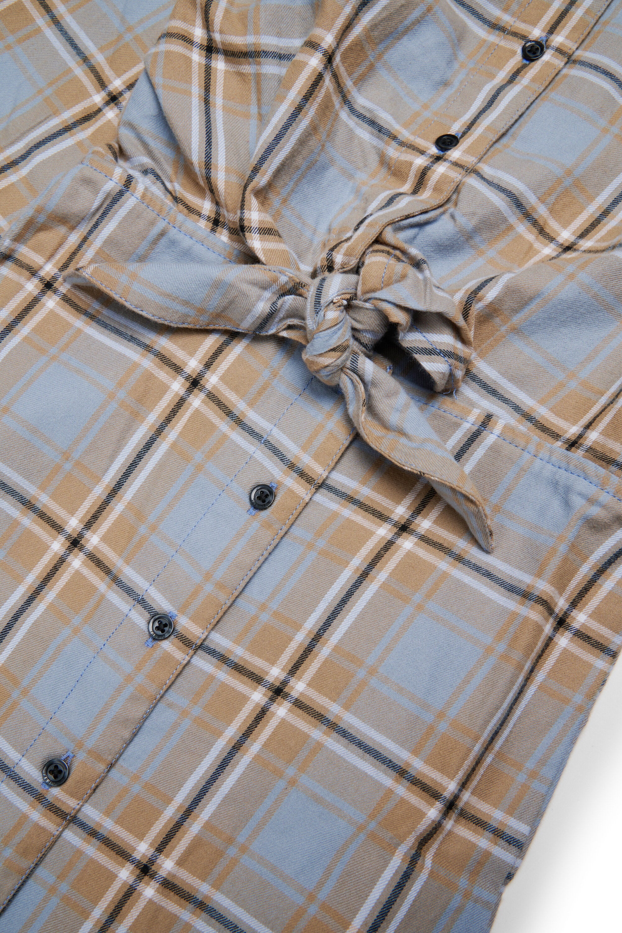 Checked shirtdress with logo