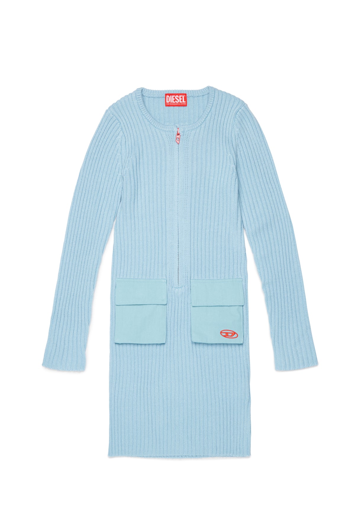 Vestido midi de punto con logo