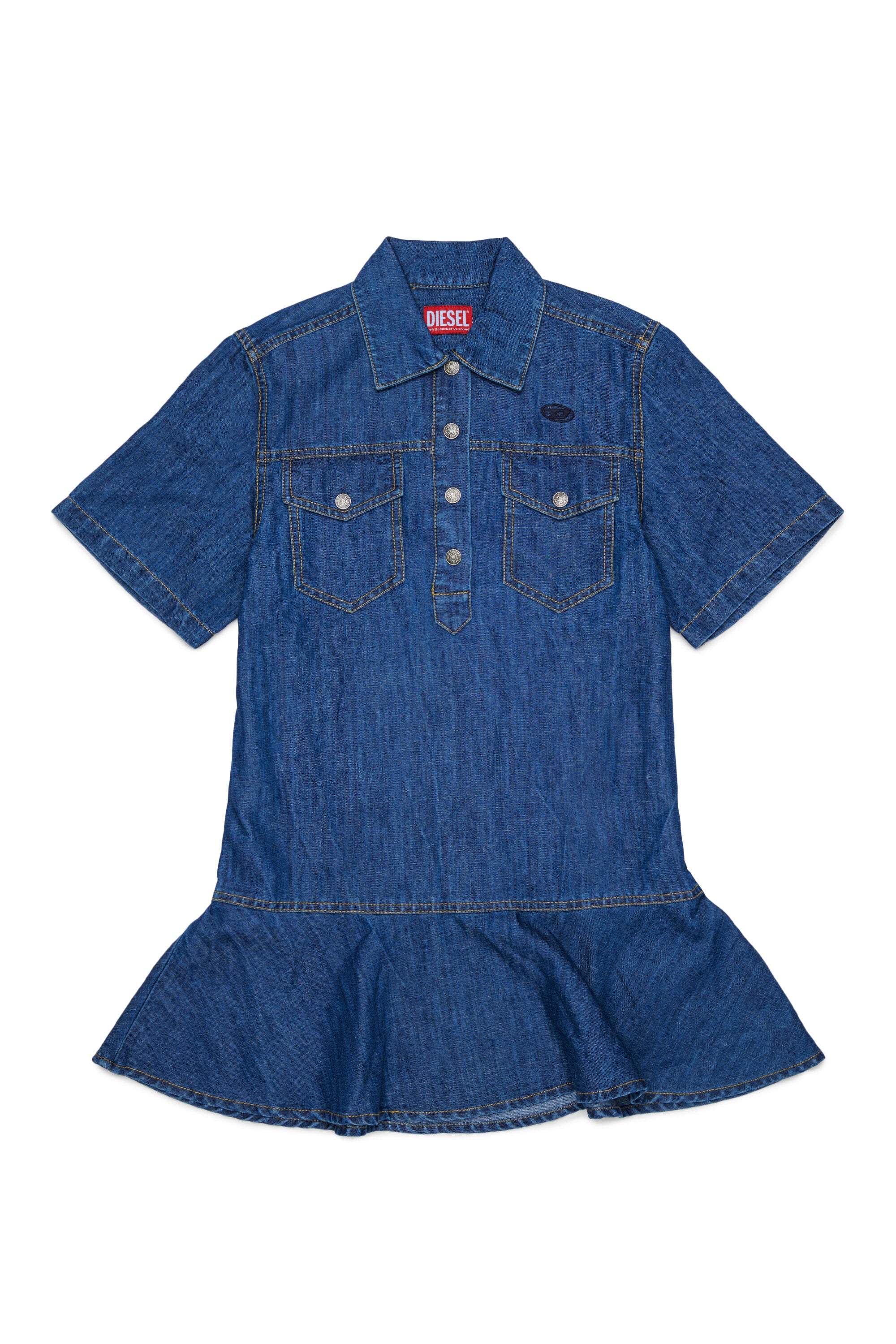 Vestido vaquero con logo
