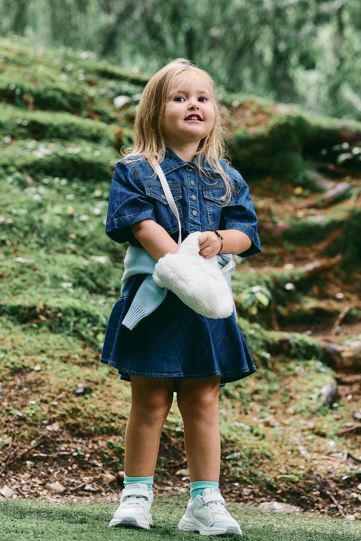 Vestido vaquero con logo