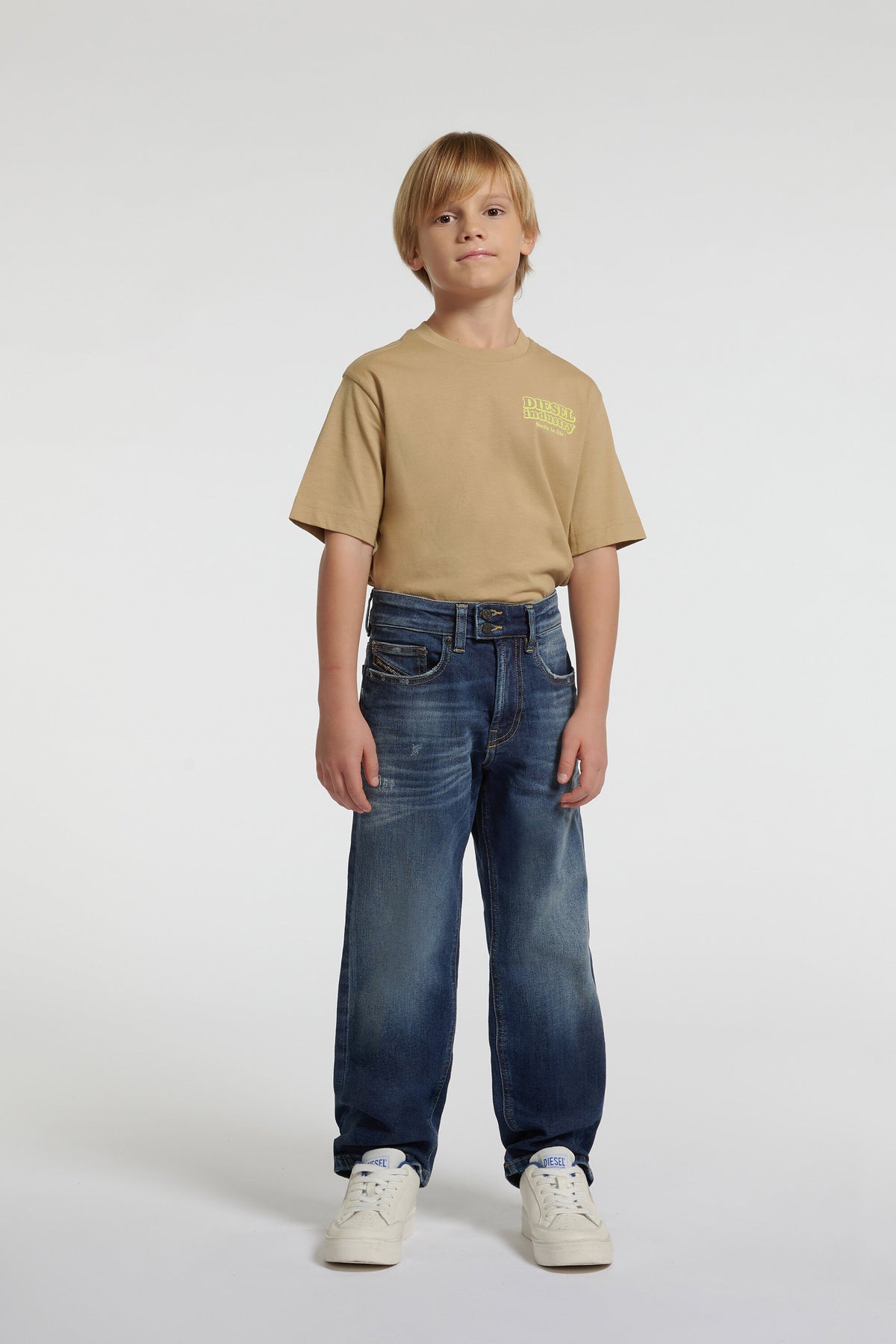 Jeans corte relajado lavado azul medio - D-Maki