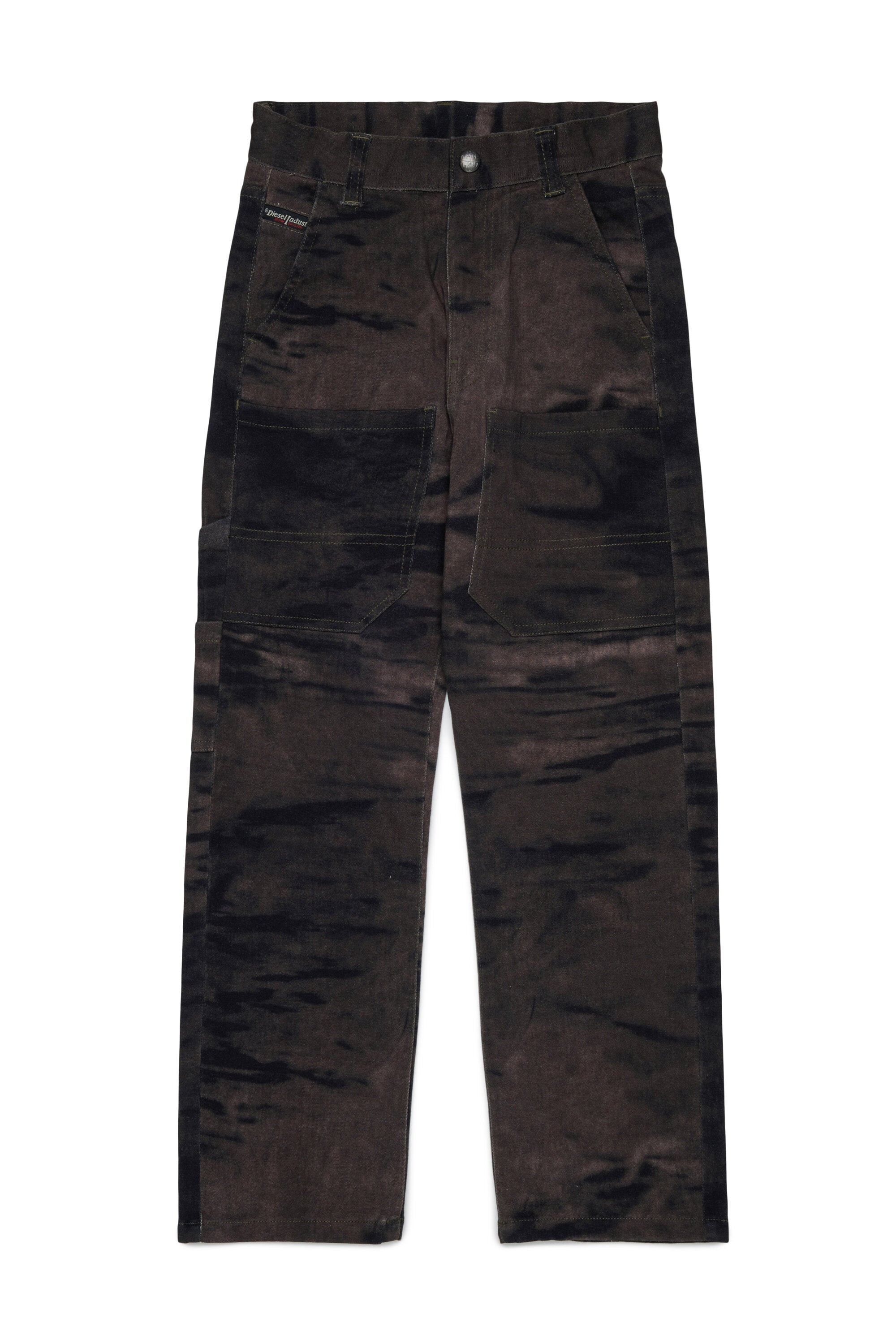 Corduroy-effect cargo pants