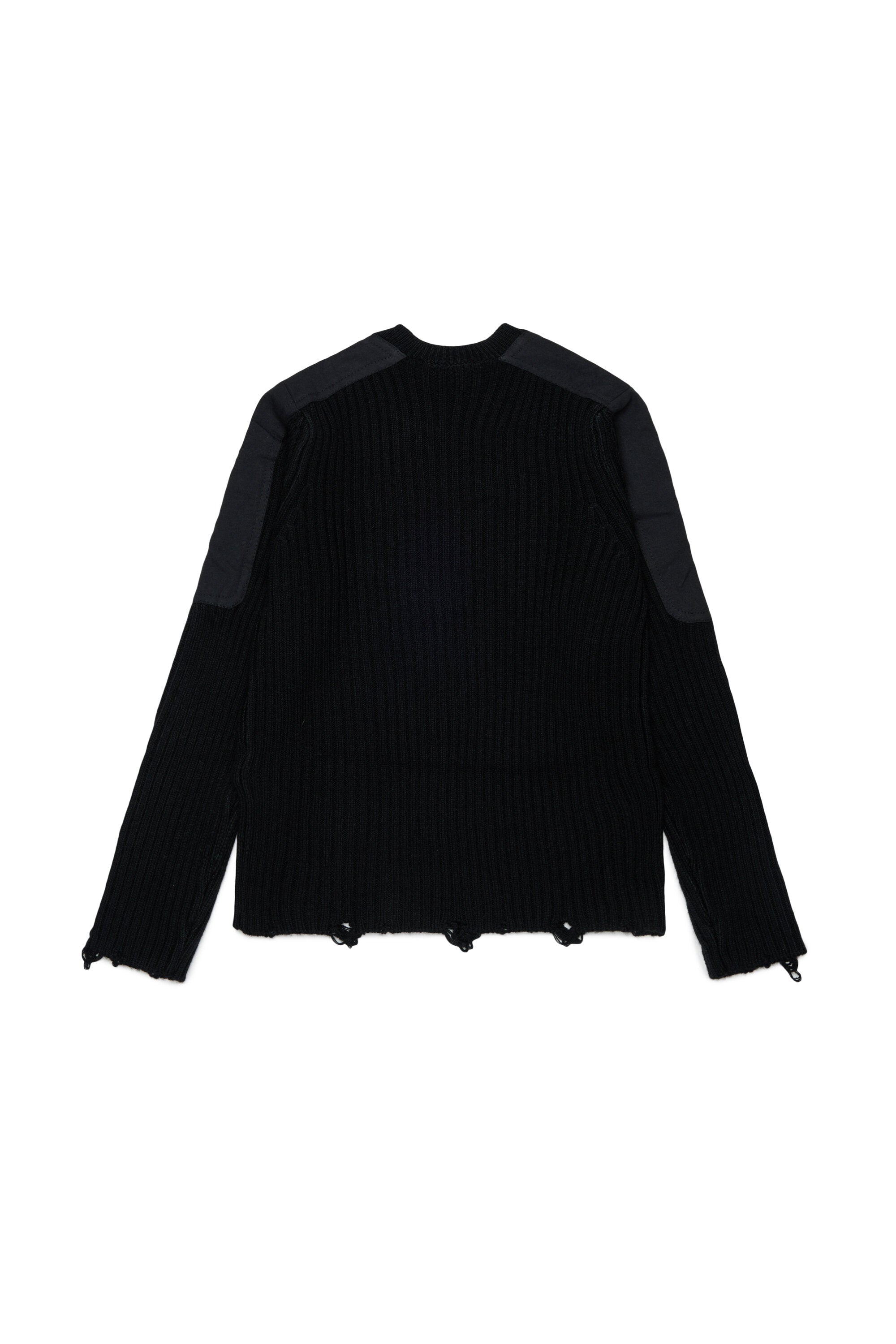Ribbed crew-neck pullover