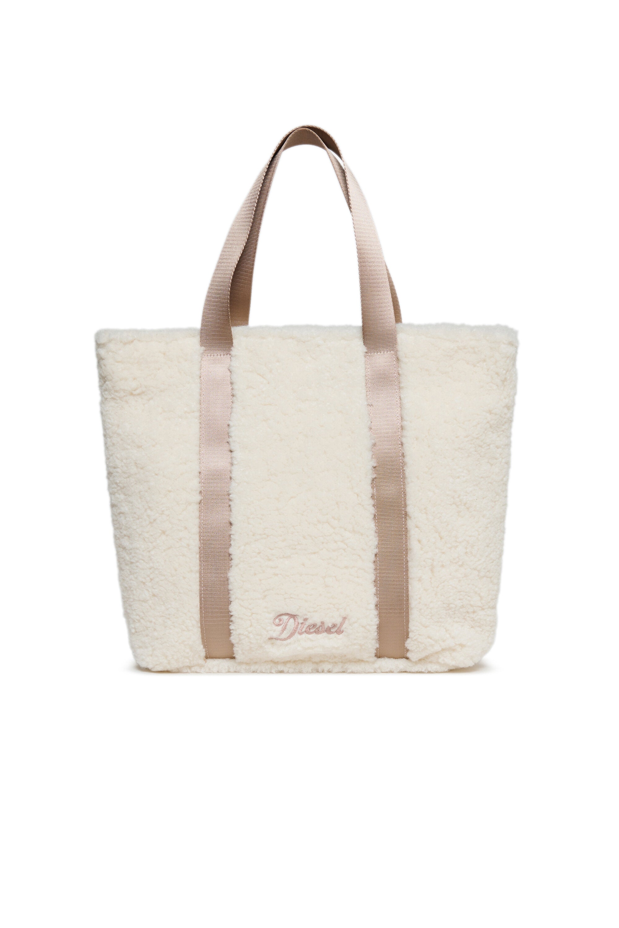 Bolso efecto peluche con logo