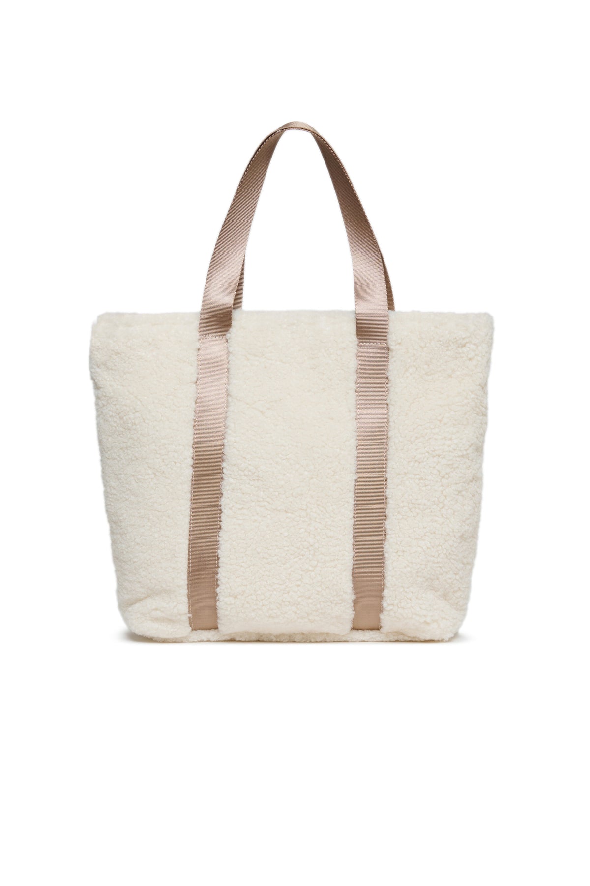 Bolso efecto peluche con logo