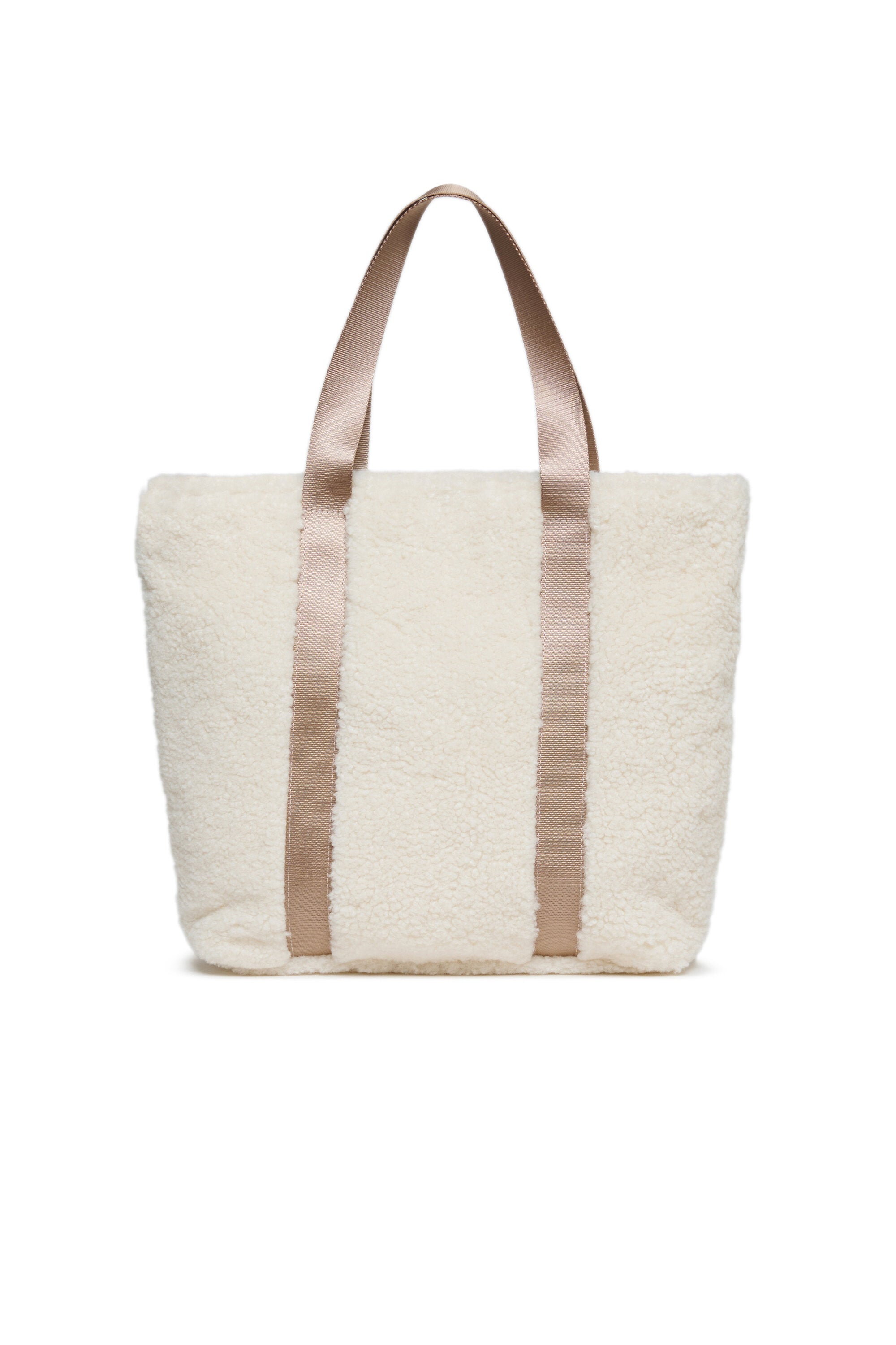 Bolso efecto peluche con logo