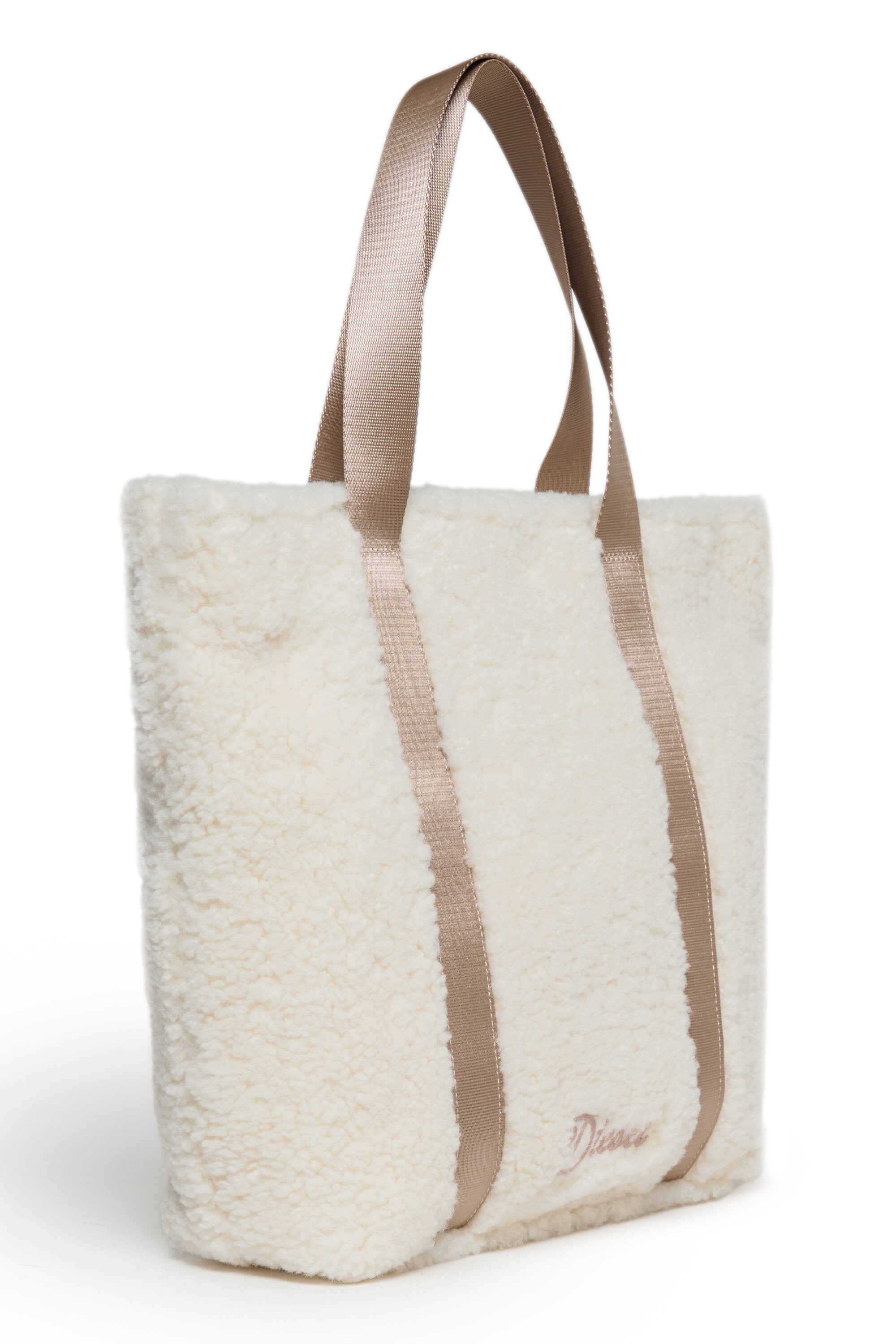 Bolso efecto peluche con logo